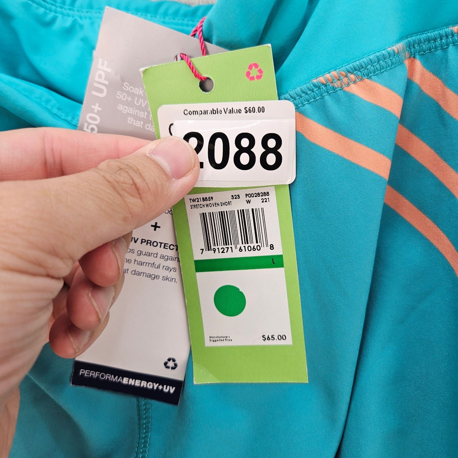 Fila FILA X CHRISTOPHER BEVANS WOMEN'S LARGE TEAL TENNIS SHORTS Size 32" / US 10 / IT 46 - 4 Thumbnail