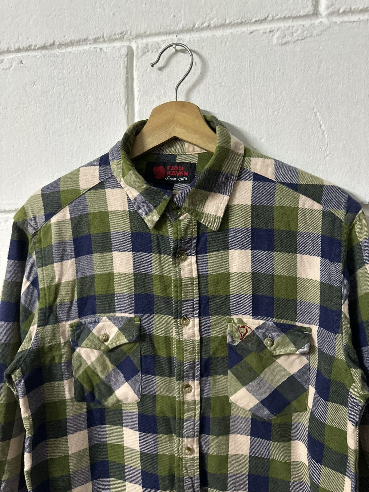 Fjallraven × Vintage Fjällräven Double Pocket Flannel L/S Button Up Size US M / EU 48-50 / 2 - 3 Thumbnail