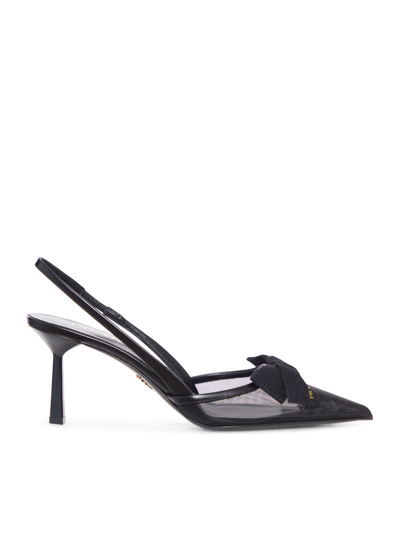 Prada MESH BOW SLINGBACK PUMPS Size US 7.5 / IT 37.5 - 1 Thumbnail