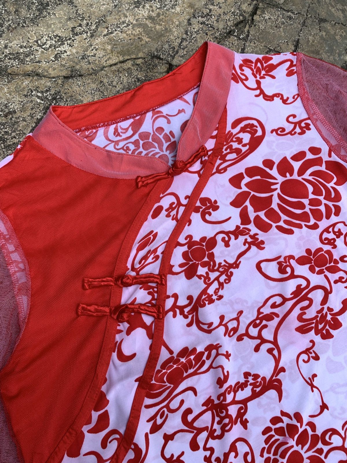 Other y2k Unknown Chinese Knotted Traditional Floral Flared Top Size L / US 10 / IT 46 - 6 Thumbnail