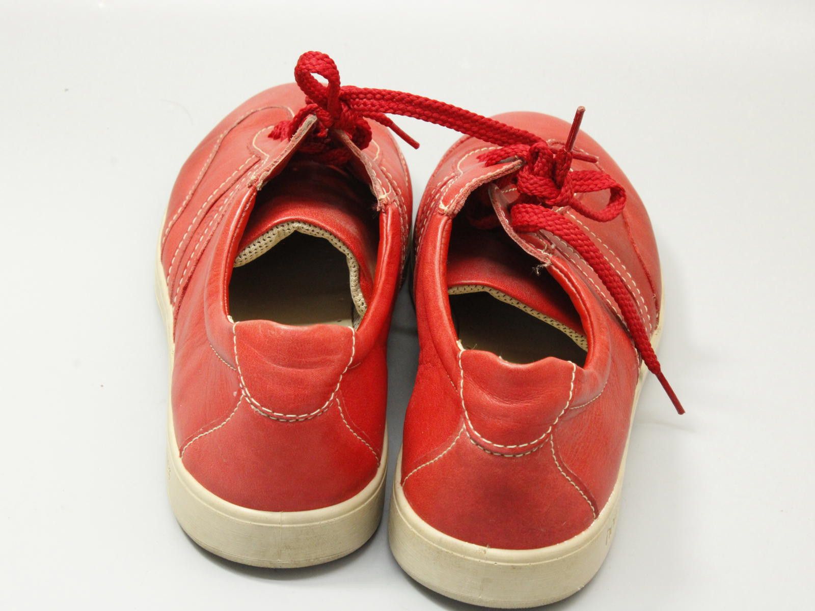 Lock & Co Hatters Hotter's Red Leather Womens's Walking Shoes Buddy Size US 8 / EU 41 - 4 Thumbnail