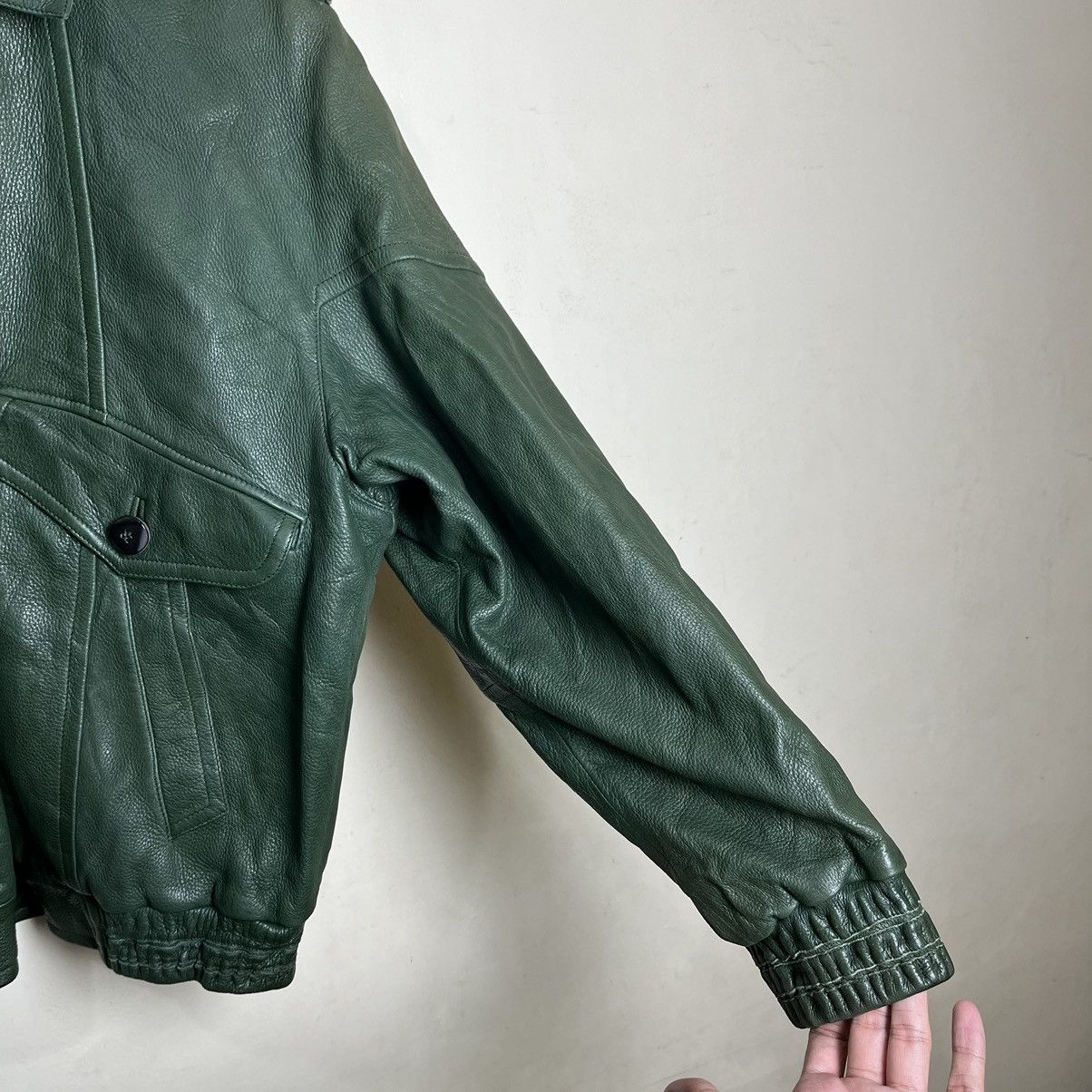 Zilli Vintage Zilli France Odessa Green Deerskin Leather Jacket Size US XXL / EU 58 / 5 - 5 Thumbnail