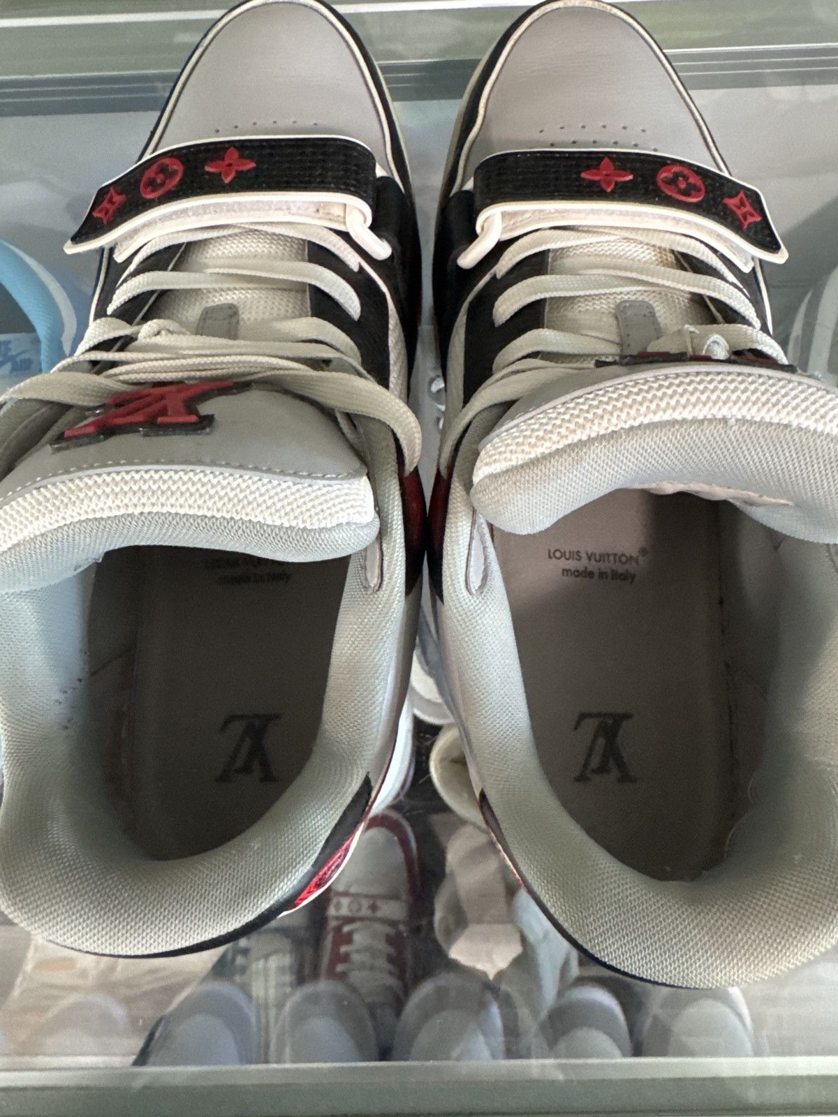 Louis Vuitton Louis Vuitton Trainer Strap Black Grey Red 1AC4ZU Size US 10 / EU 43 - 15 Thumbnail
