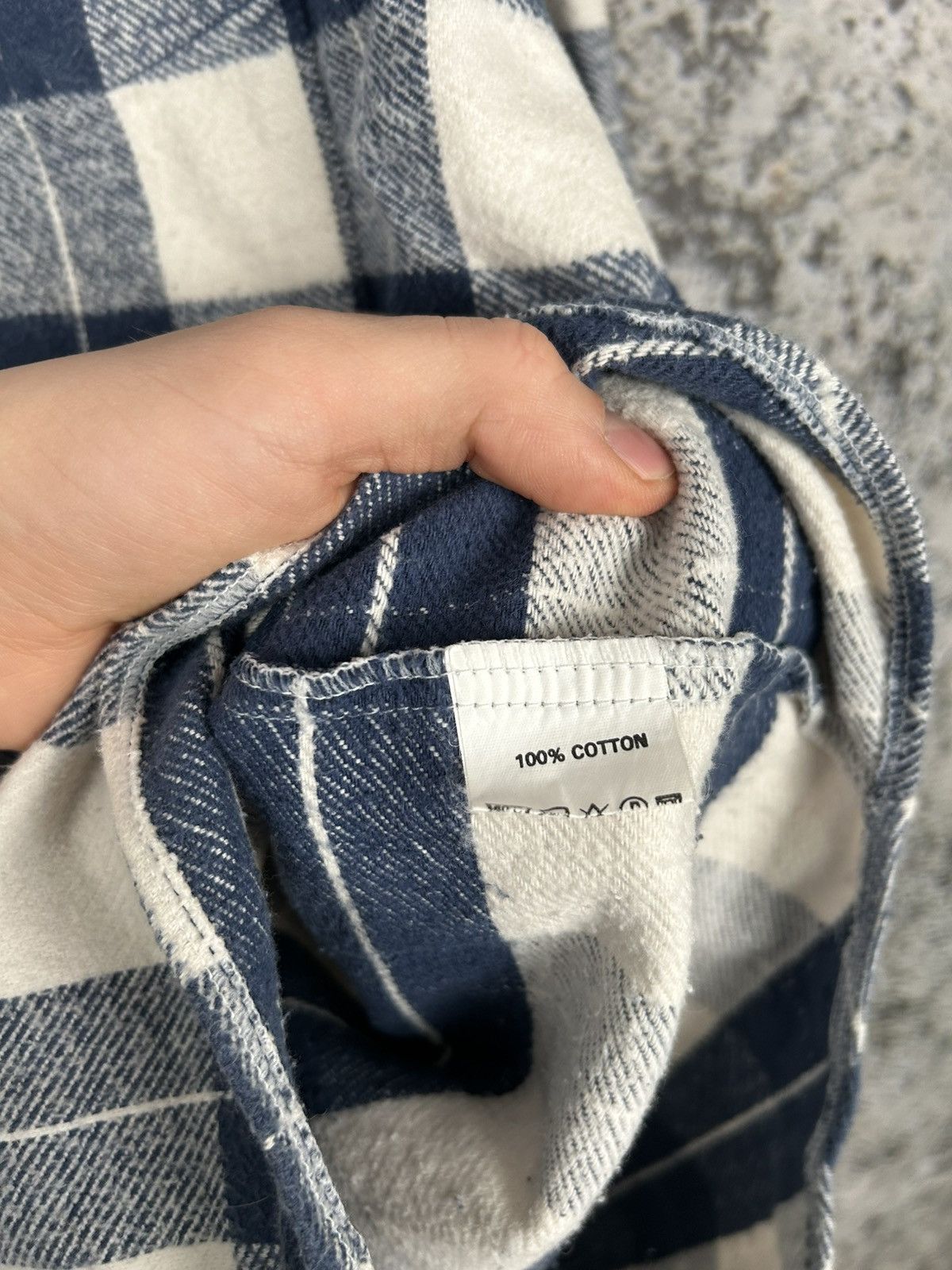 Flannel Vintage Flannel Shirt Blue White 90s Workwear Overshirt Size US XL / EU 56 / 4 - 6 Thumbnail