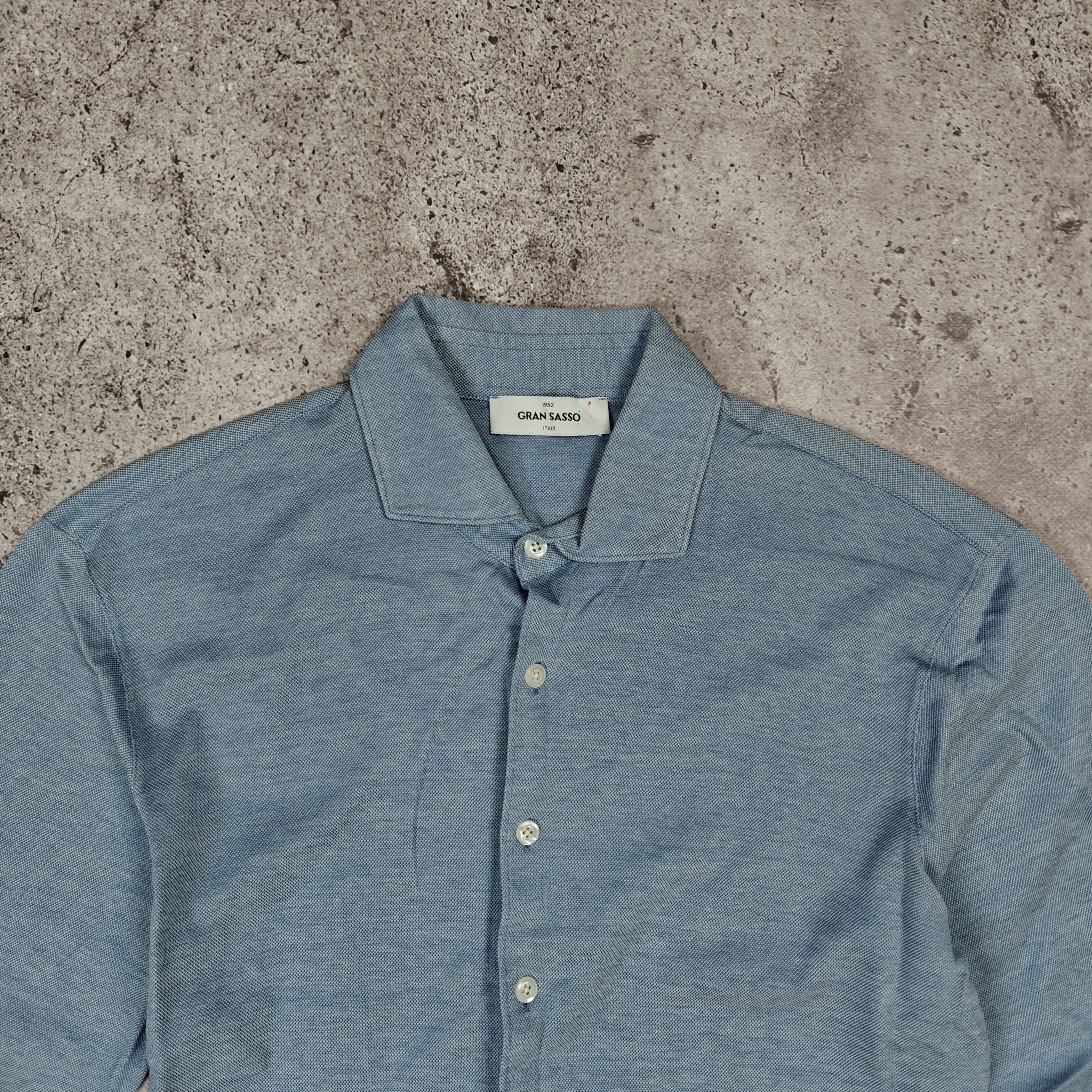 Gran Sasso Gran Sasso Italy Shirt Collared Blue size 50 Size US L / EU 52-54 / 3 - 2 Thumbnail