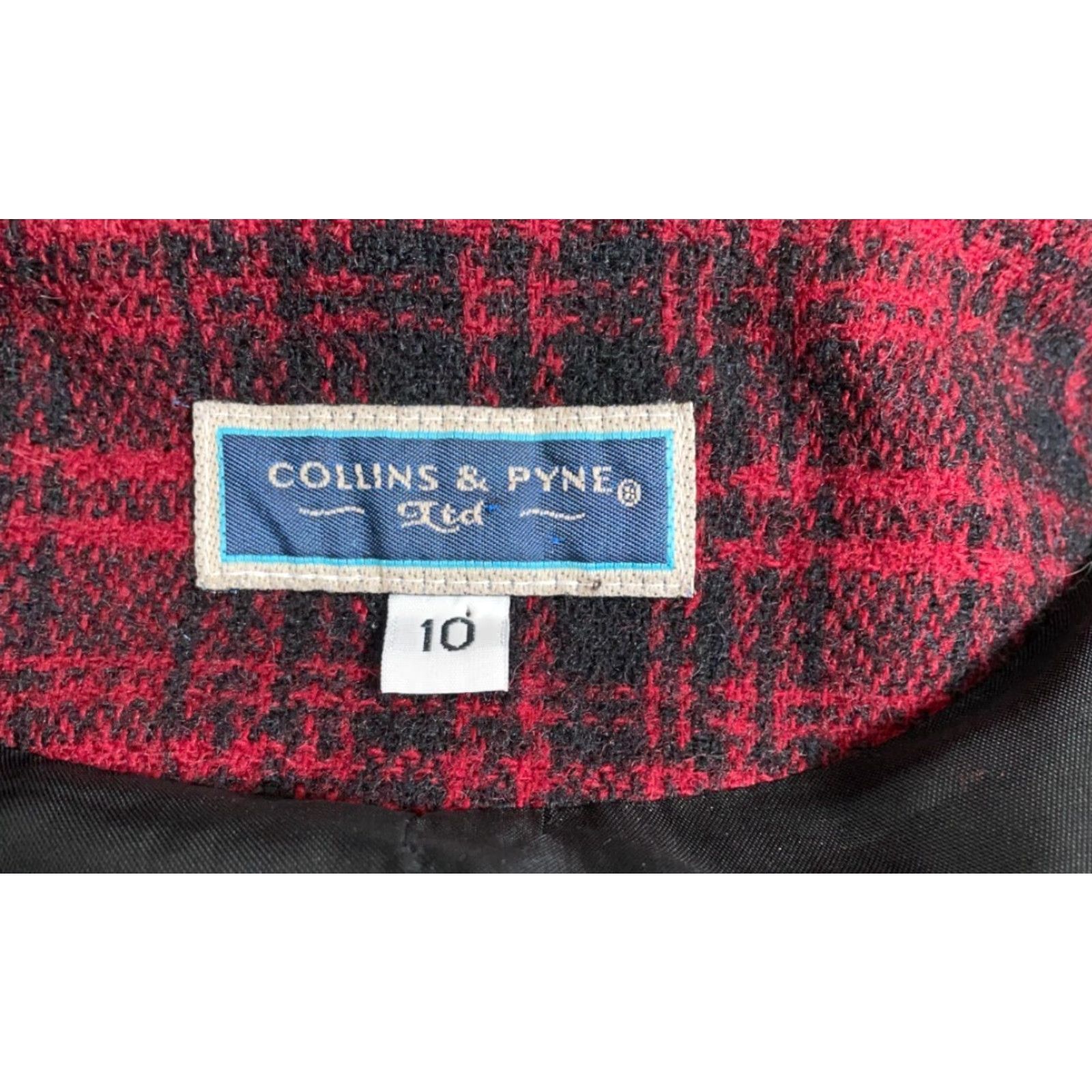 Vintage VINTAGE Collins & Pyne Wool Plaid Chore Coat Jacket Women's 10 Red Black Pattern Union Made Short Coat Size L / US 10 / IT 46 - 4 Thumbnail