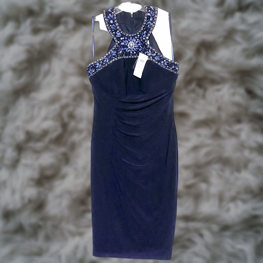 Vintage VINTAGE Caché Formal Beaded Jeweled Bodycon Maxi Dress Ball Gown 2 Prom Gala Glam NWT Size XS / US 0-2 / IT 36-38 - 1 Thumbnail