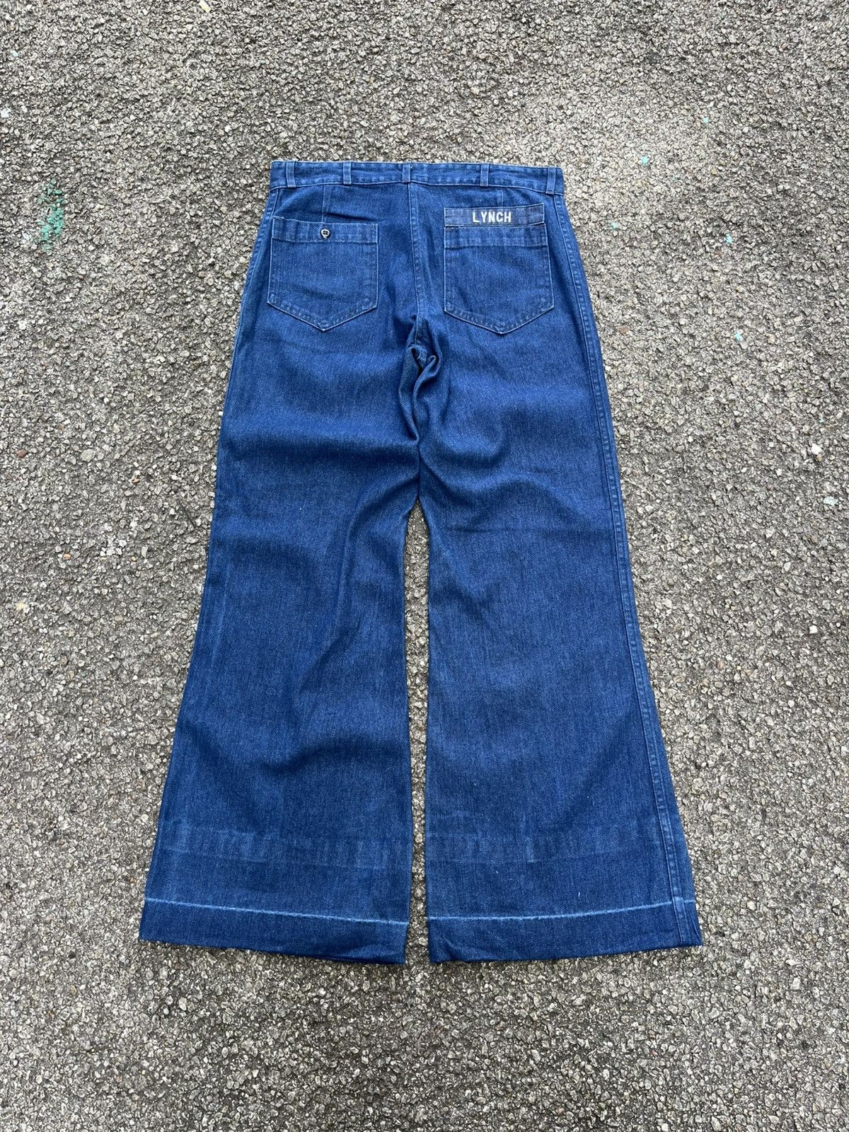 Vintage VINTAGE 70s 80s USN SEAFARER DUNGAREE FLARE DENIM JEANS Size US 31 - 10 Thumbnail