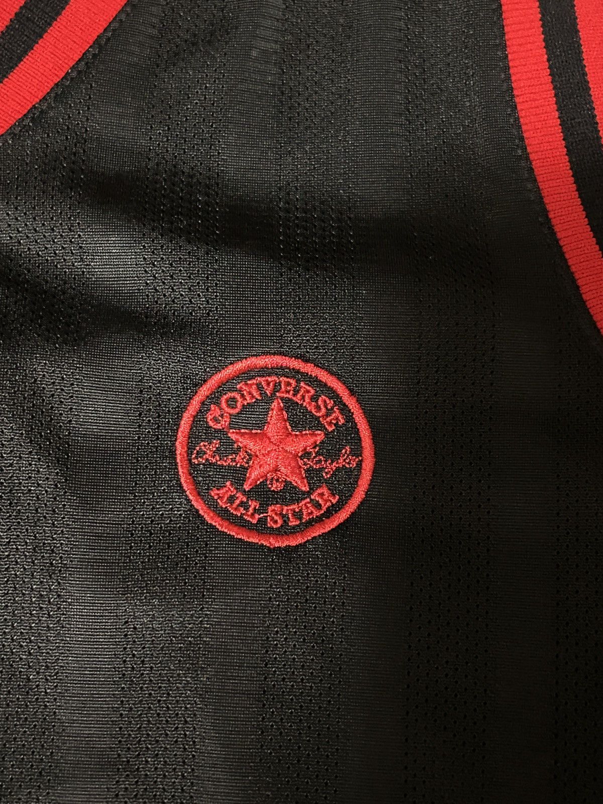 Converse 90s Converse All Stars Embroidered Mesh Black & Red Jersey Size US L / EU 52-54 / 3 - 4 Thumbnail
