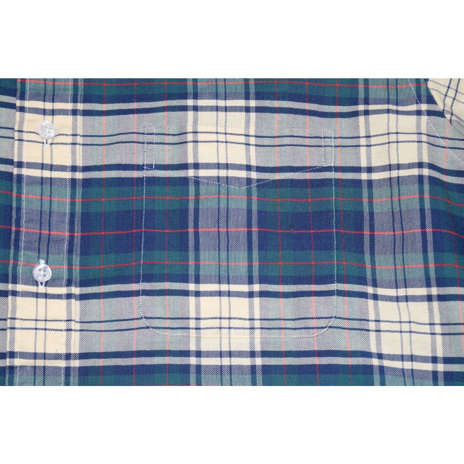 Vintage VINTAGE LL Bean Plaid Shirt Men Large Navy Blue 1990s Button-Front Casual Mens Size US L / EU 52-54 / 3 - 4 Thumbnail