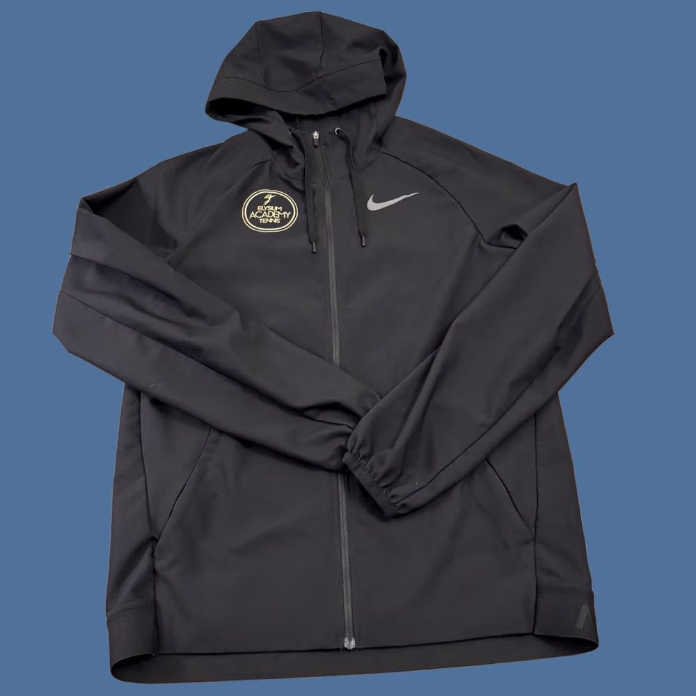 Nike Hoodie Mens Small Black Full Zip Dri Fit Training Jacket Long Sleeve, Men's