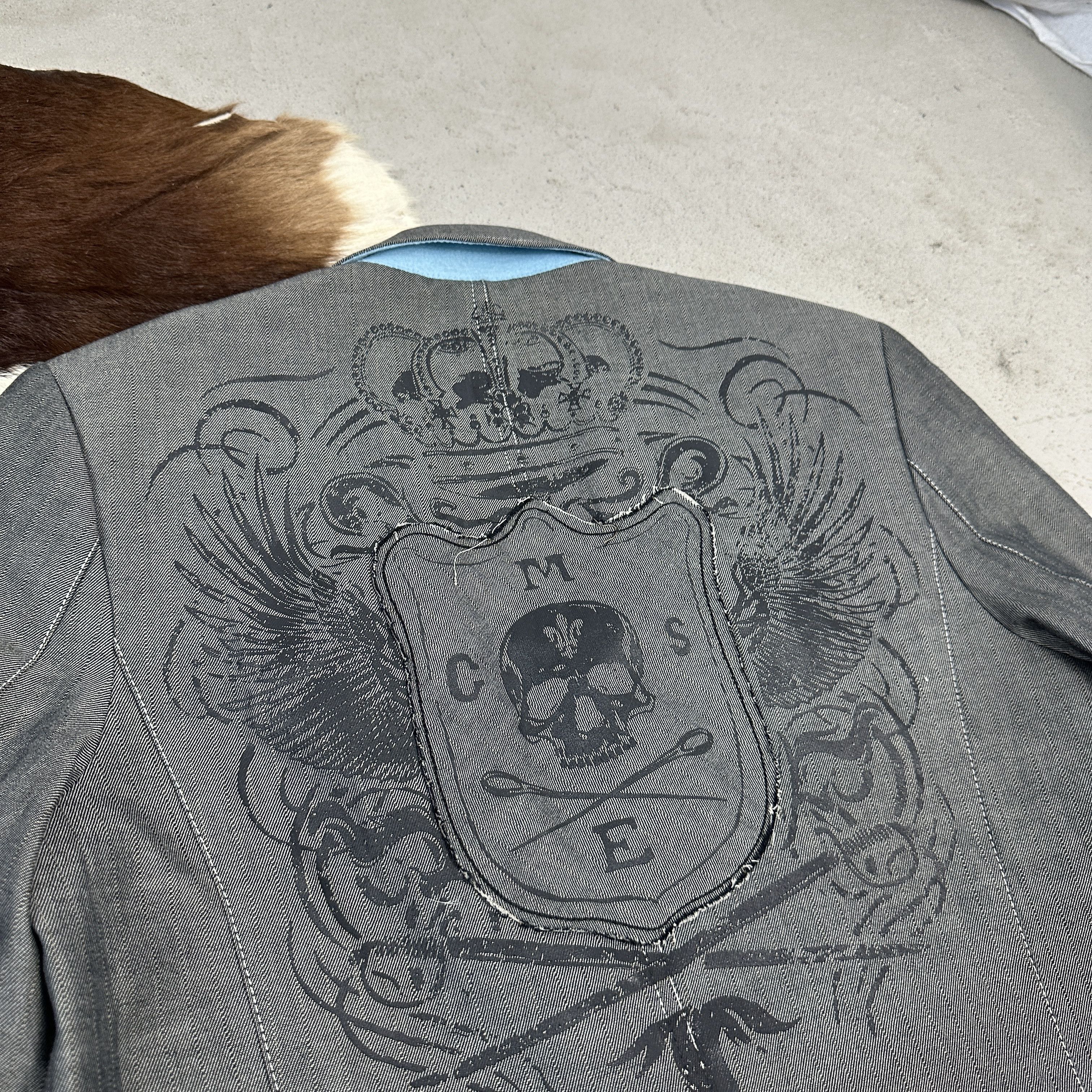 Marc Ecko × Vintage Vintage Opium Avant Garde Grunge 00s Esko Skull Suit Jacket Size US M / EU 48-50 / 2 - 5 Thumbnail