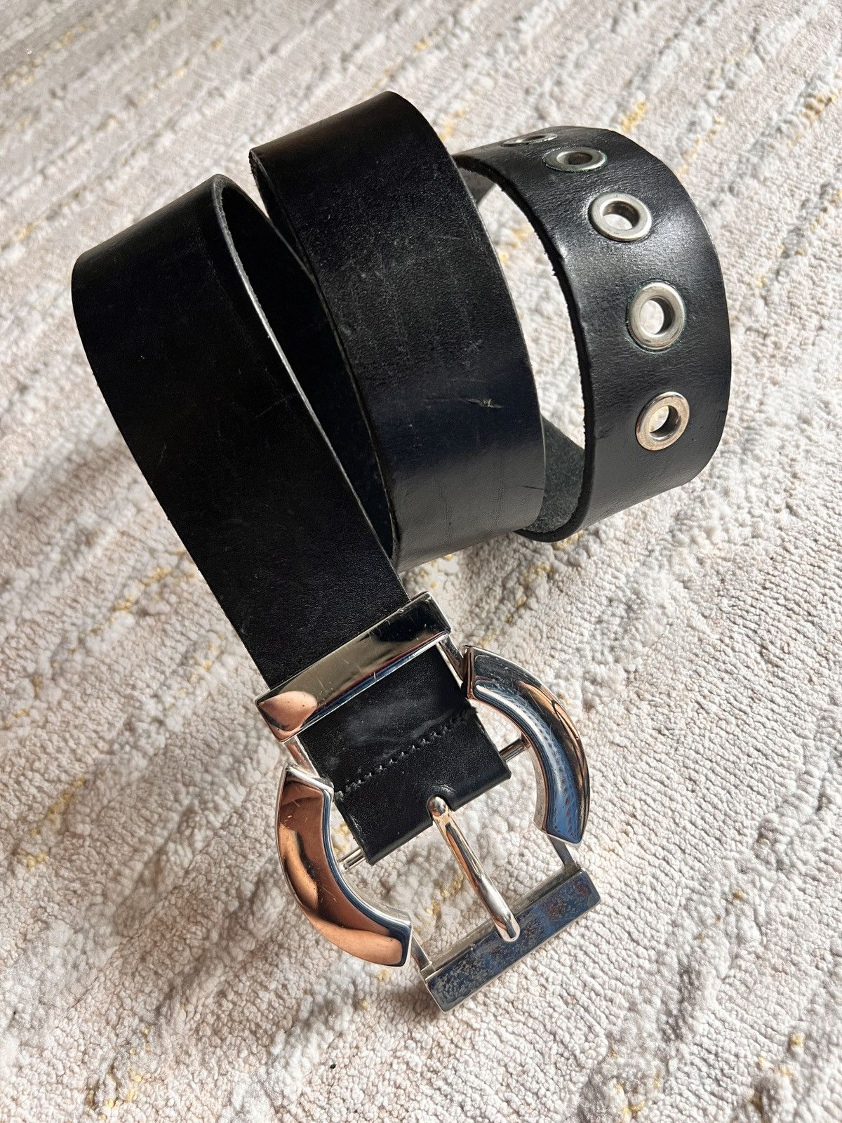 Dolce & Gabbana Dolce & Gabana Made in Italy Black Leather Belt Size 34 - 1 Thumbnail