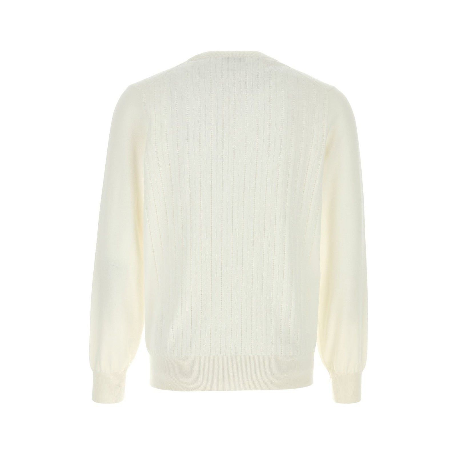 Brunello Cucinelli BRUNELLO CUCINELLI White Cotton Sweater New & Authentic (Men Size US XL / EU 56 / 4 - 2 Thumbnail