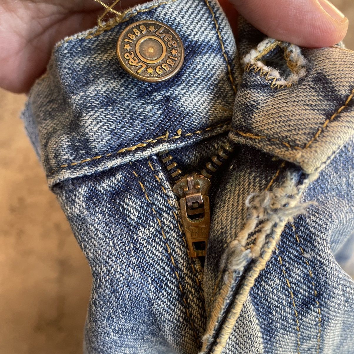 Lee 🔥Vintage Lee Stoned Washed Ripped Distress Denim Jeans Size US 32 / EU 48 - 11 Thumbnail