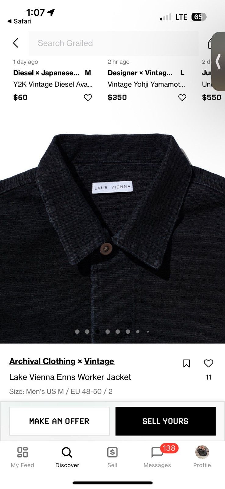 Other Lake Vienna Enns Worker Jacket Size US M / EU 48-50 / 2 - 3 Thumbnail