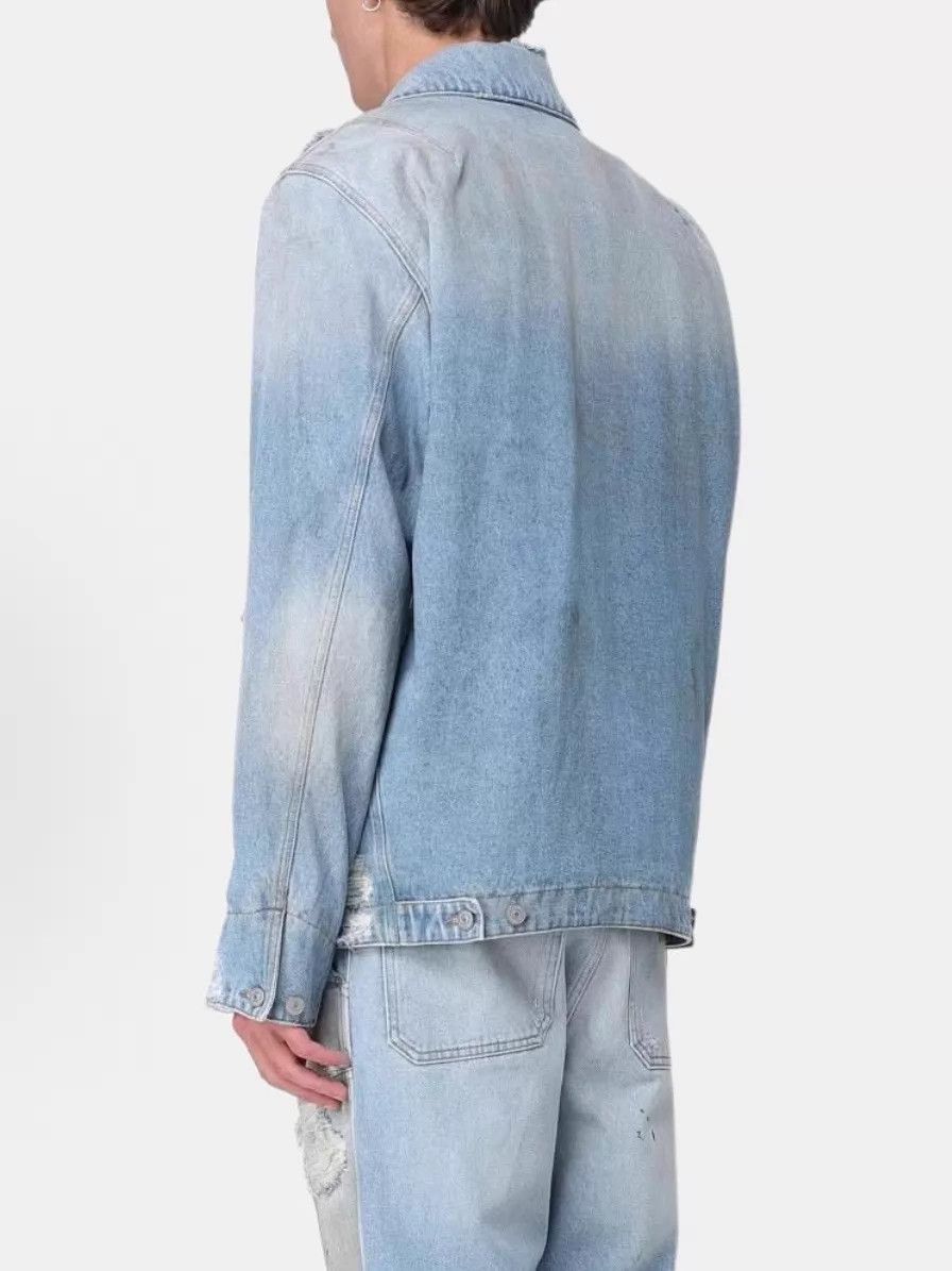MM6 MM6 S/S25 Mud-Dyed Distressed Light Blue Jacket 50 Size US M / EU 48-50 / 2 - 9 Thumbnail
