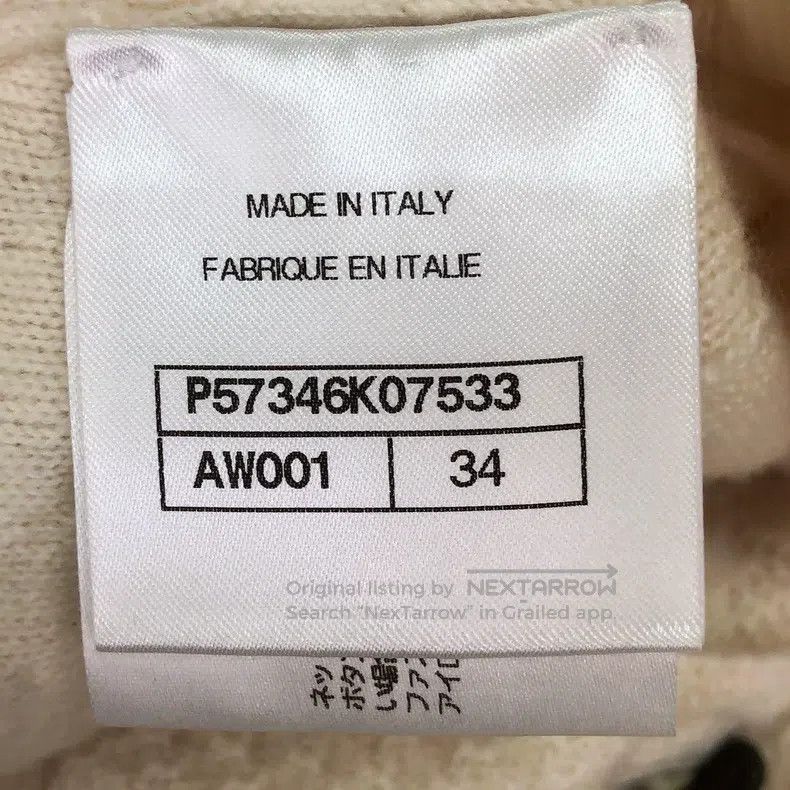 Chanel Chanel 17B beige white cashmere knitted skirt Size 42" / US 20 - 6 Thumbnail
