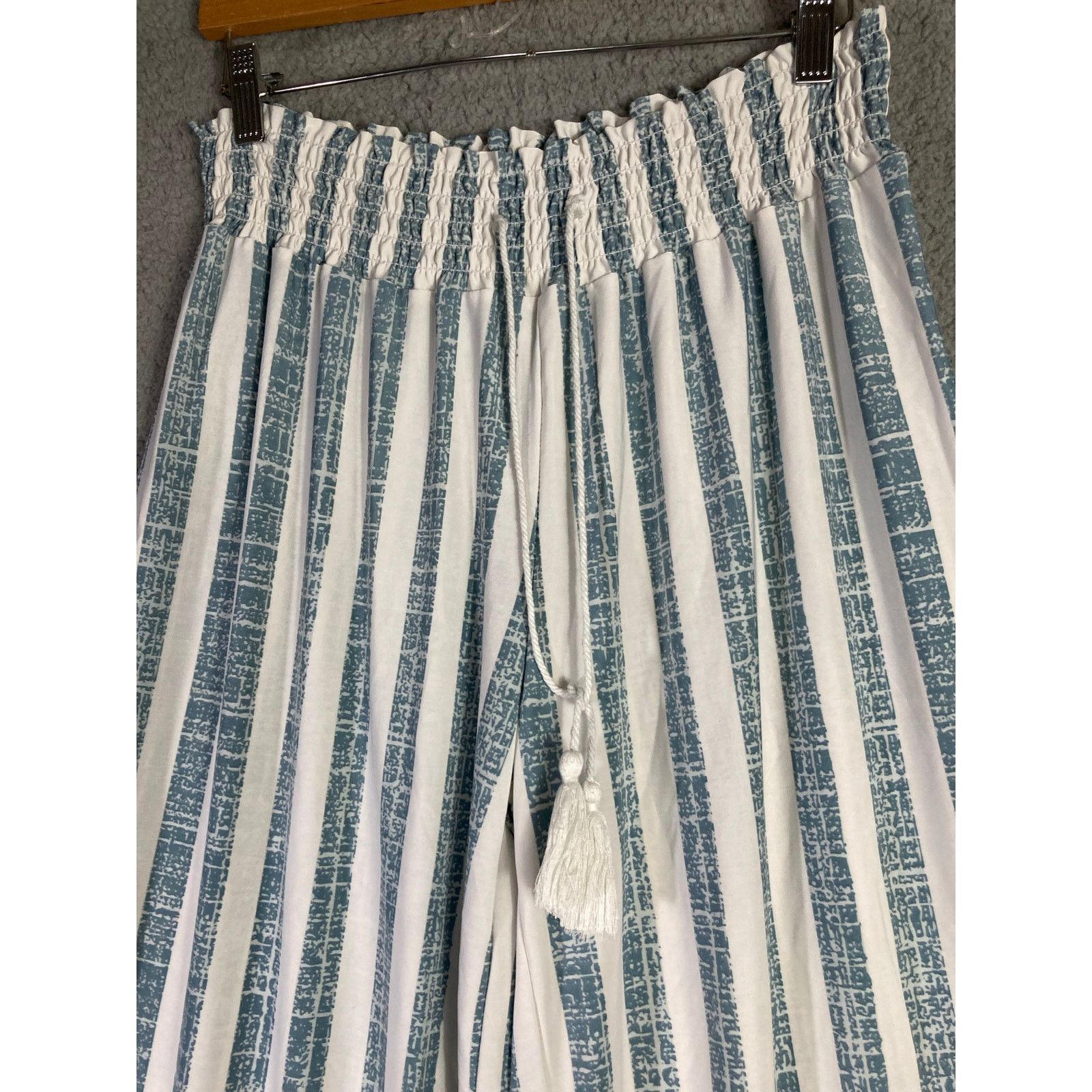 Other West Loop Women's Striped Wide-Leg Pants Blue Size L Size 24" / US 00 / IT 34 - 5 Thumbnail