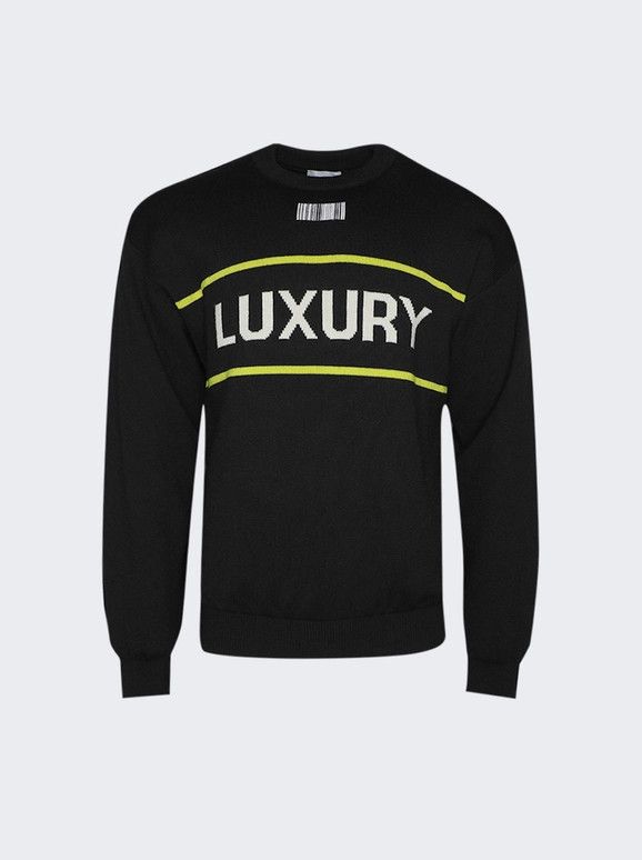 VTMNTS o1mle0326 Luxury Knitted Sweater in Black Size US M / EU 48-50 / 2 - 1 Thumbnail