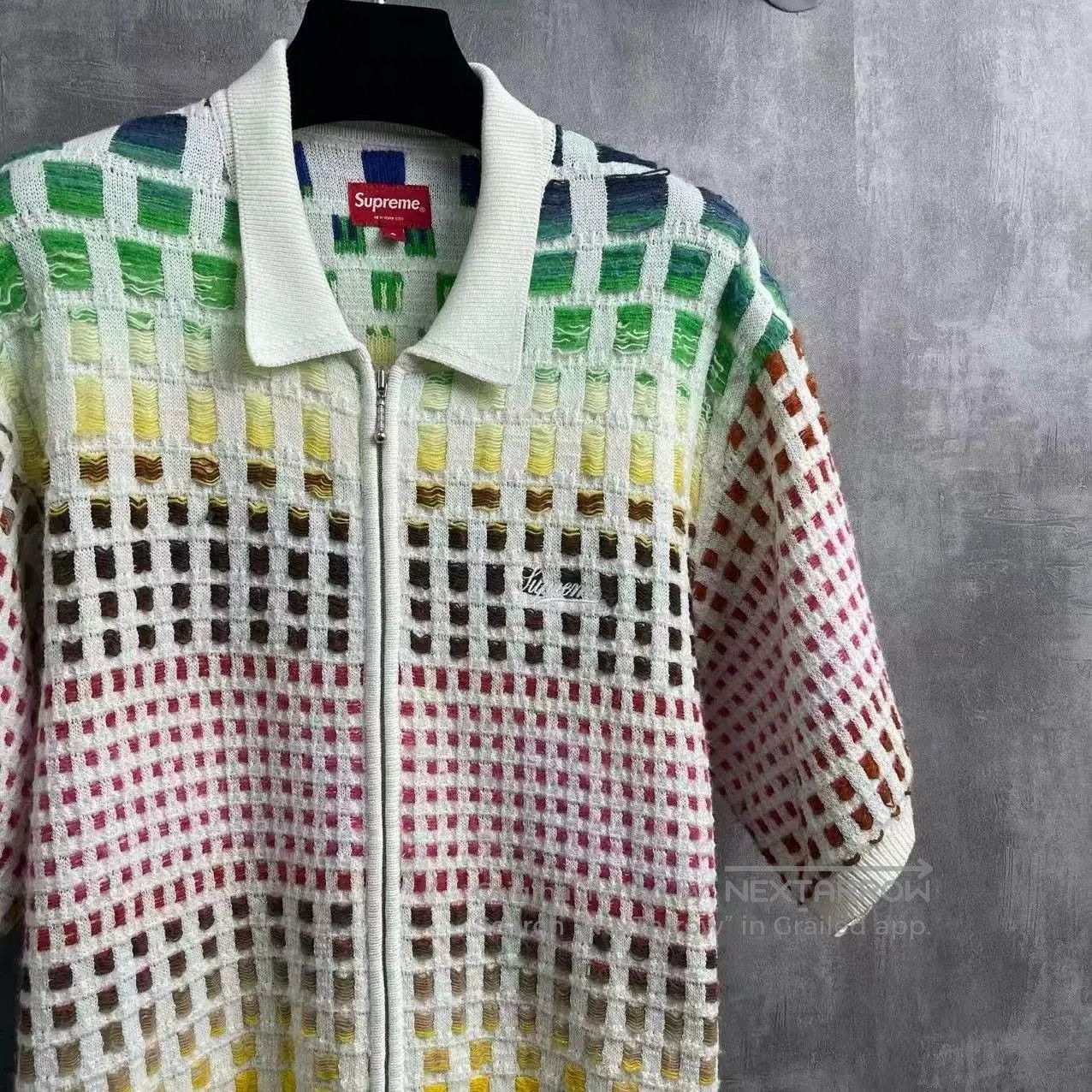 Supreme Supreme Rainbow Plaid Logo Knit Zip Polo. Size US S / EU 44-46 / 1 - 2 Thumbnail