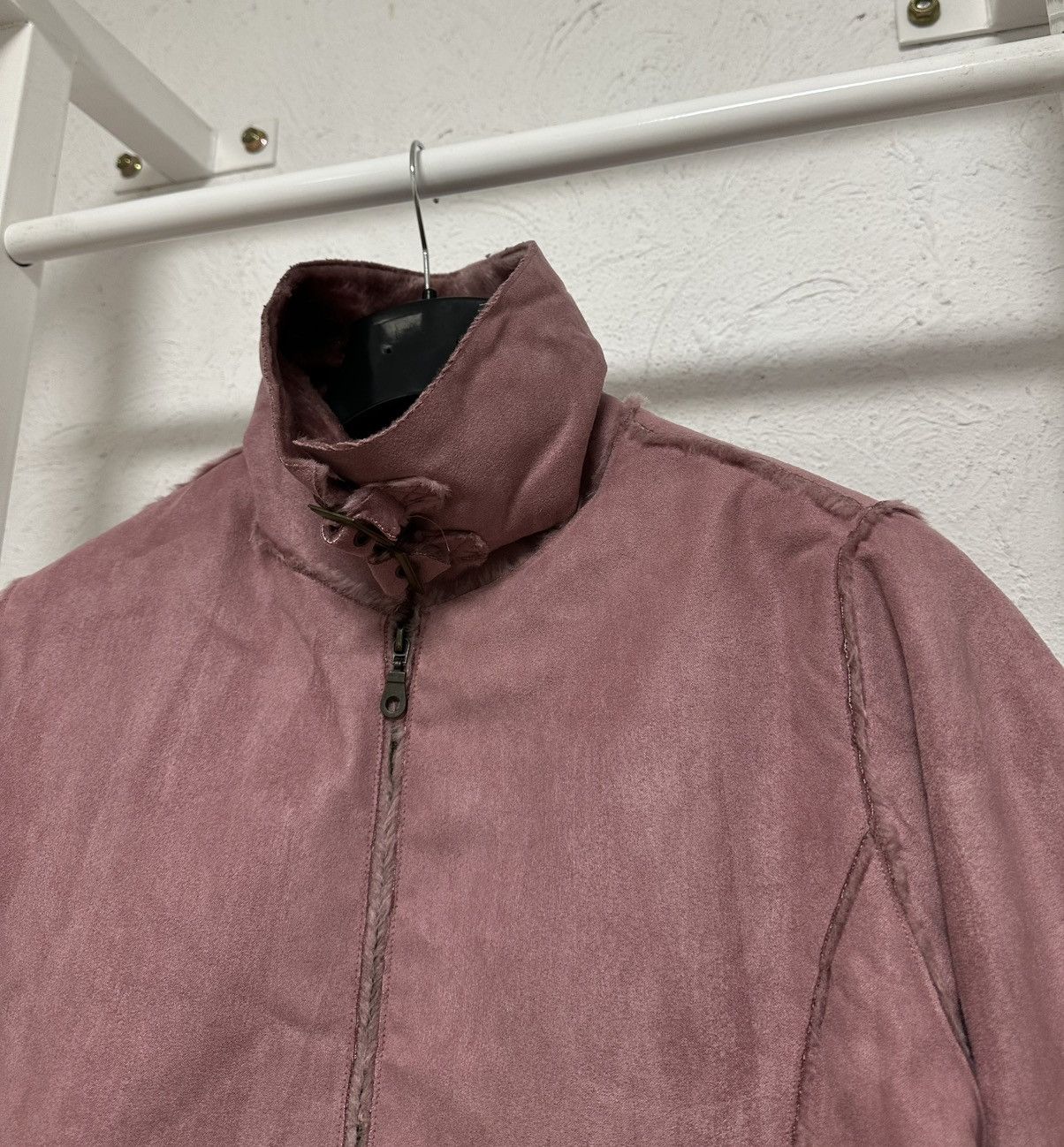 Japanese Brand × Vintage Y2K Hysteric Glamour Pink Shearling Jacket Vintage Size M / US 6-8 / IT 42-44 - 2 Thumbnail