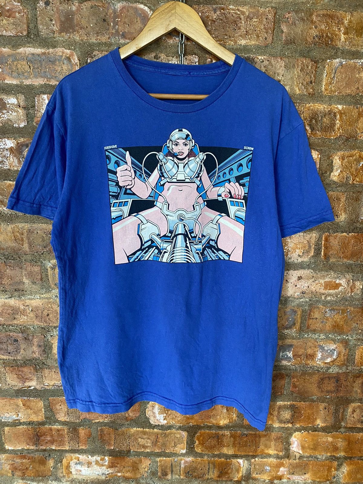 Freshjive 🔥RARE🔥 Vtg Freshjive x Screw Magazine Cyberpunk Pinup sex Size US L / EU 52-54 / 3 - 3 Thumbnail
