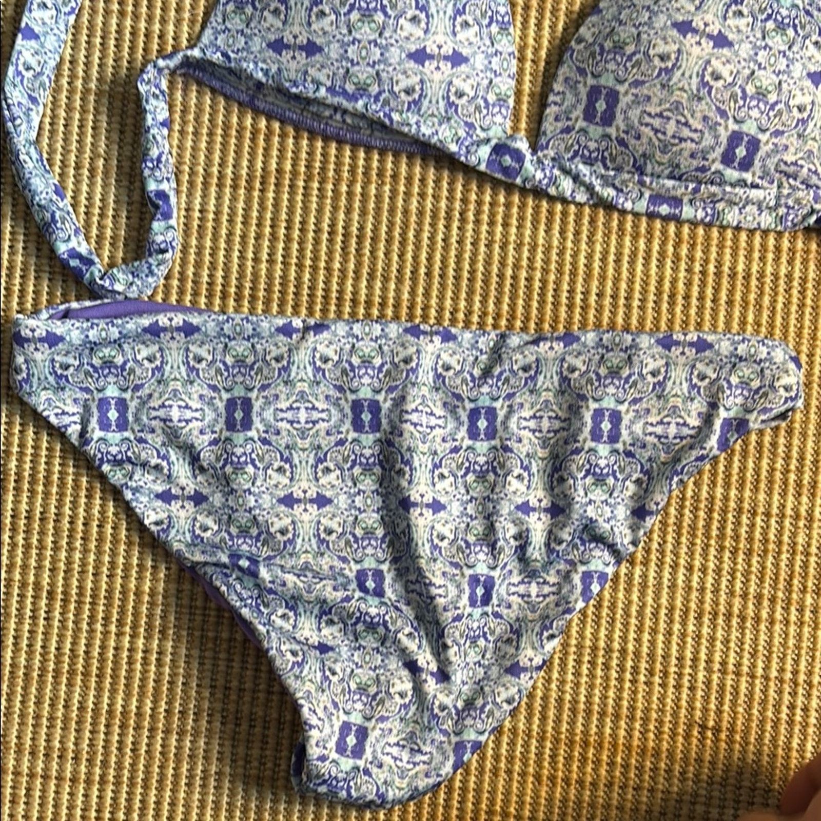 Other NWT Antica Sartoria Positano Purple Blue Patterned Bikini M Size ONE SIZE - 6 Thumbnail