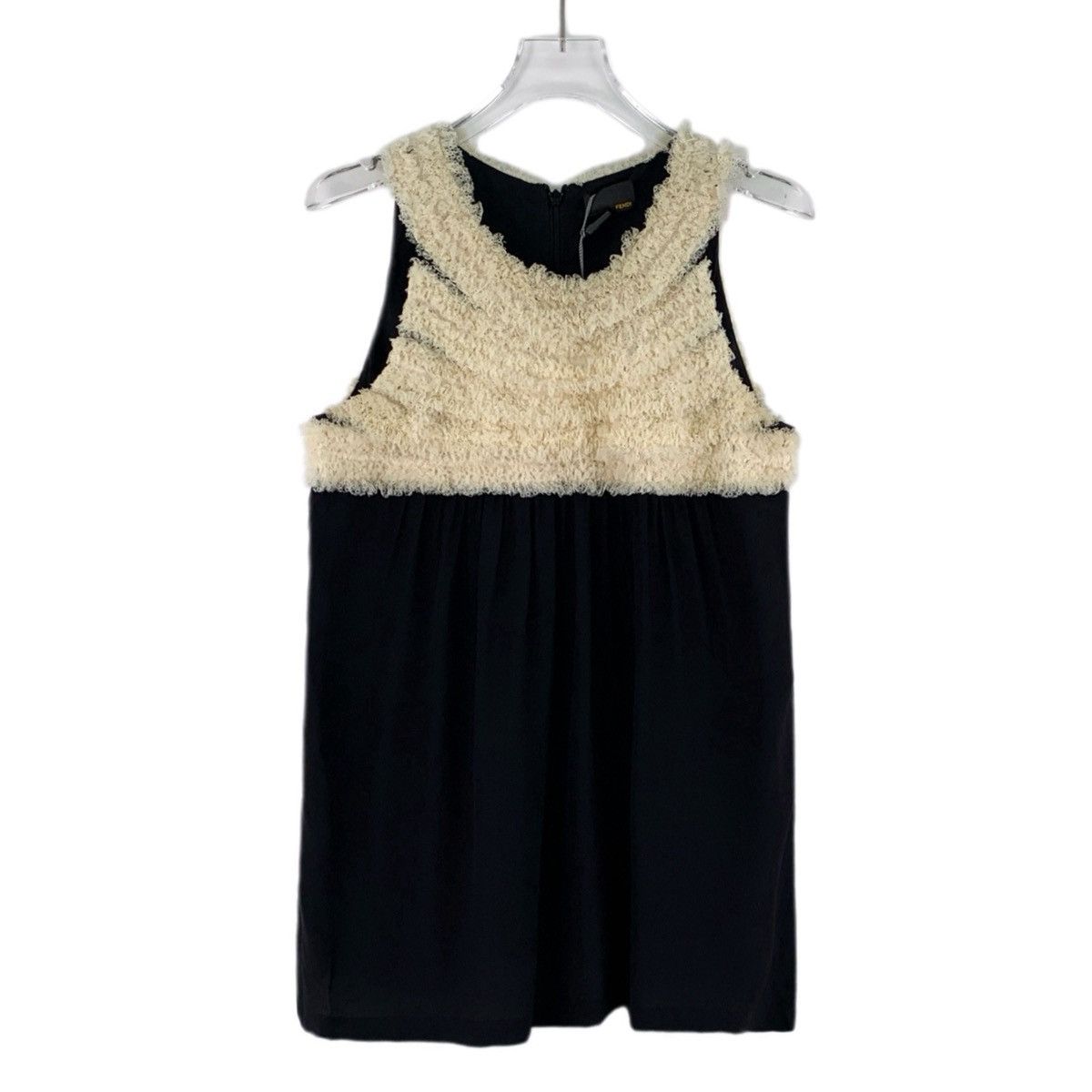 Fendi Fendi Black Mulberry Silk Crew Neck Sleeveless Dress K26WX Size L / US 10 / IT 46 - 1 Thumbnail