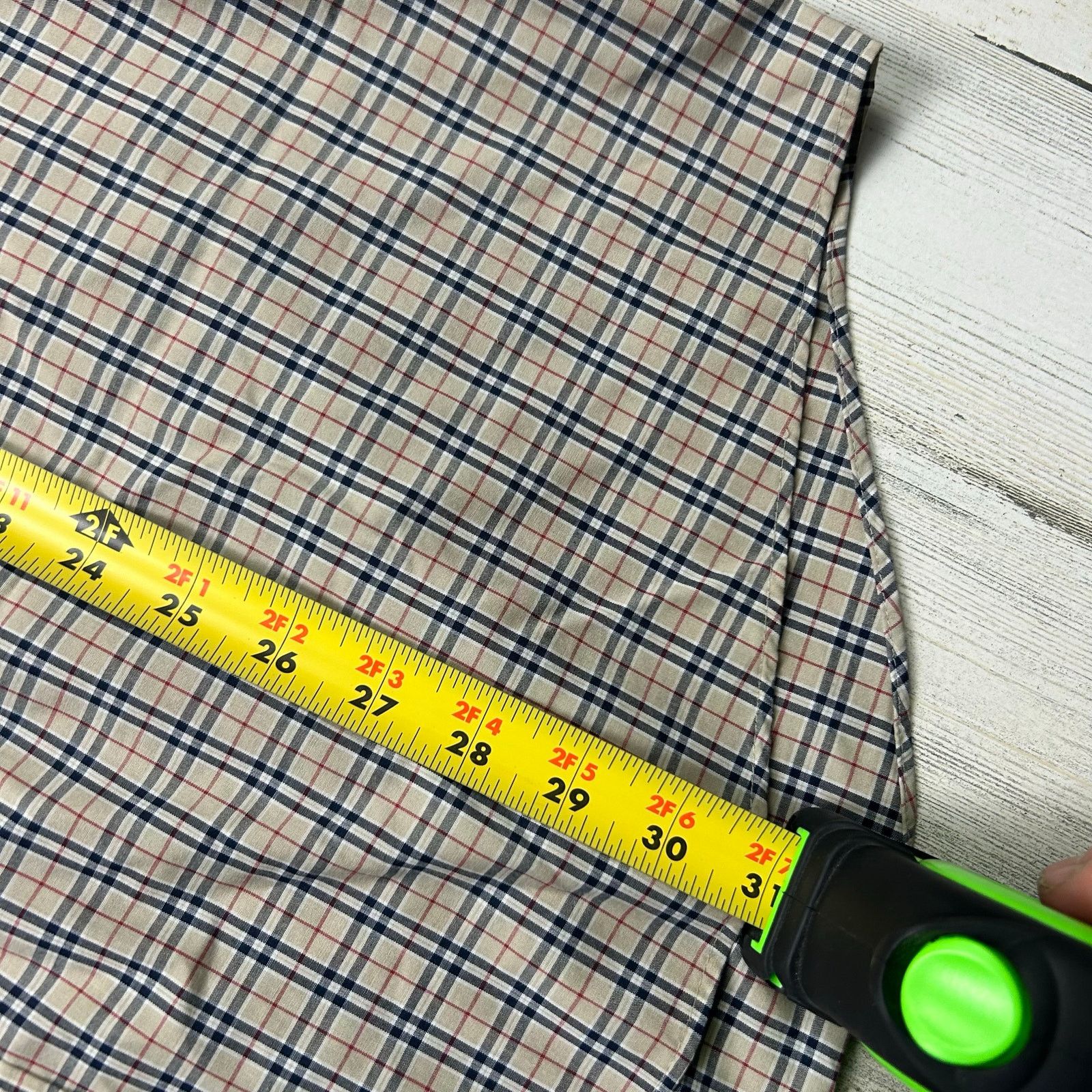 Van Heusen × Vintage Van Heusen Short Sleeve Button Down Plaid Mini Grid Shirt Size US XL / EU 56 / 4 - 7 Thumbnail