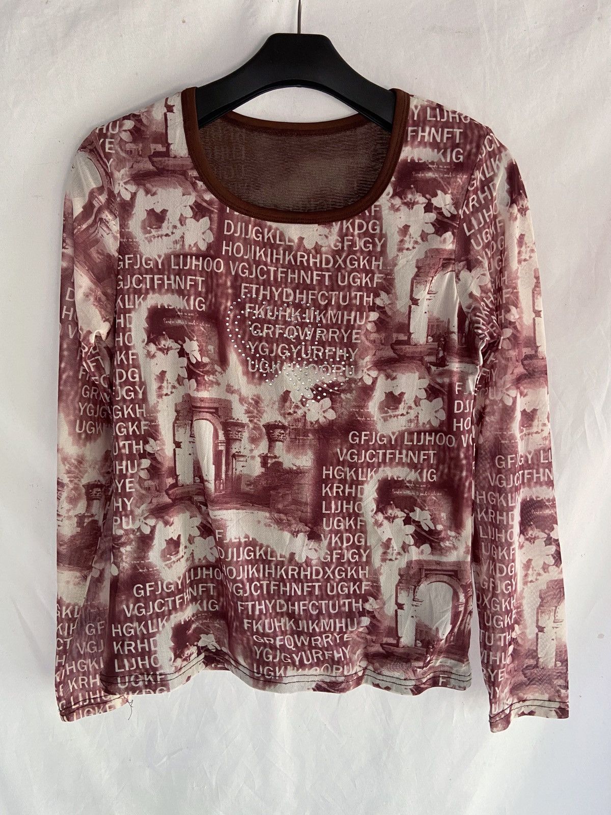 Japanese Brand JAPANESE MESH TOP PRINTED LONG SLEEVE Size US S / EU 44-46 / 1 - 1 Thumbnail