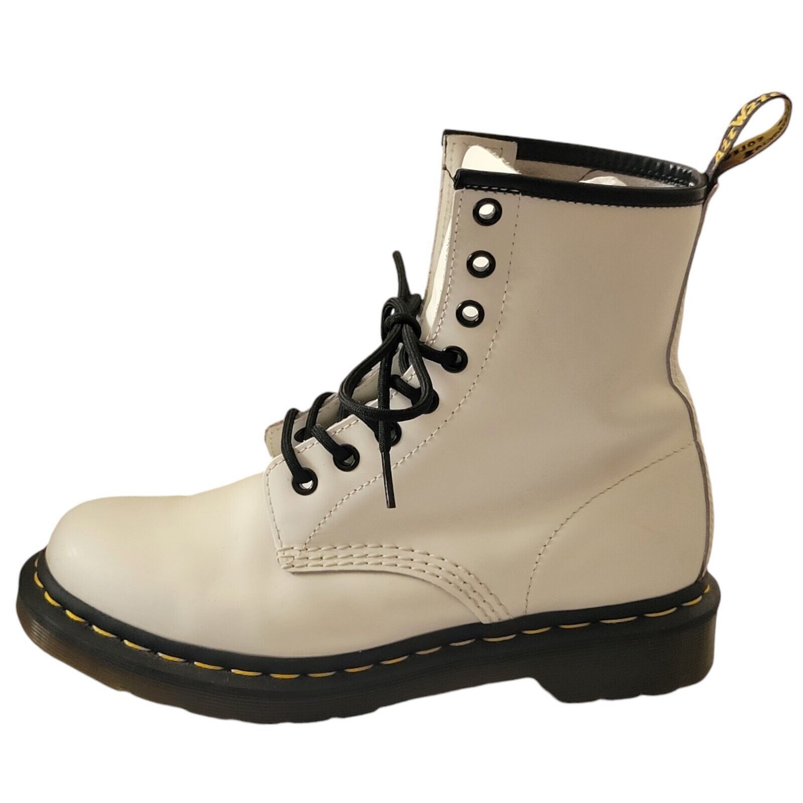 Dr. Martens Dr. Martens Patent Leather Lace Up Woman White Boots US 7 Size US 7 / IT 37 - 1 Thumbnail