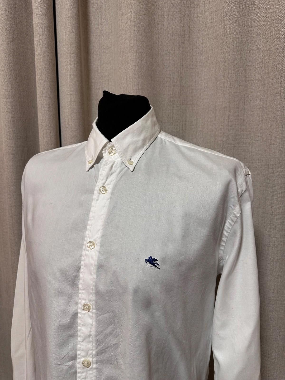 Etro Etro Mens Dress Shirt White Logo Sz 43 Size 42R - 8 Thumbnail