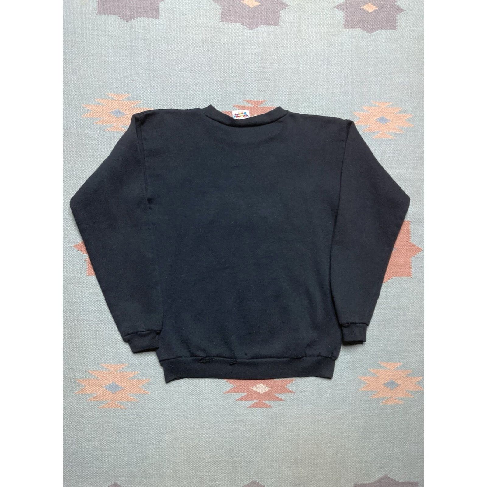 Vintage VINTAGE Sweatshirt Looney Tunes Taz Embroidered Cartoon Black Small Mens Pullover Crewneck Size US S / EU 44-46 / 1 - 6 Thumbnail