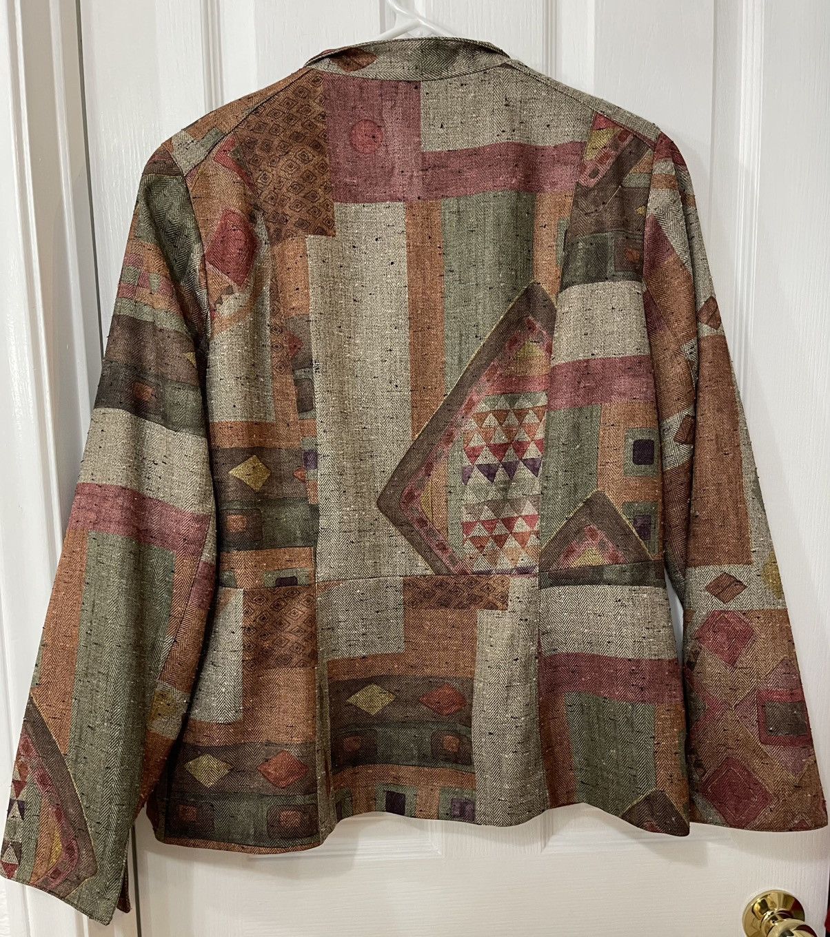 Vintage Coldwater Creek Blazer Artistic Patchwork Design Size XXL / US 16-18 / IT 52-54 - 5 Thumbnail
