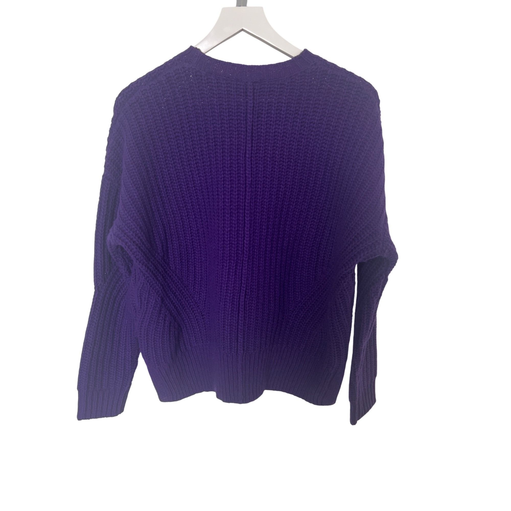 The Kooples The Kooples Wool Purple Ribbed Knit Cozy Warm Crew Neck Swea Size S / US 4 / IT 40 - 6 Thumbnail
