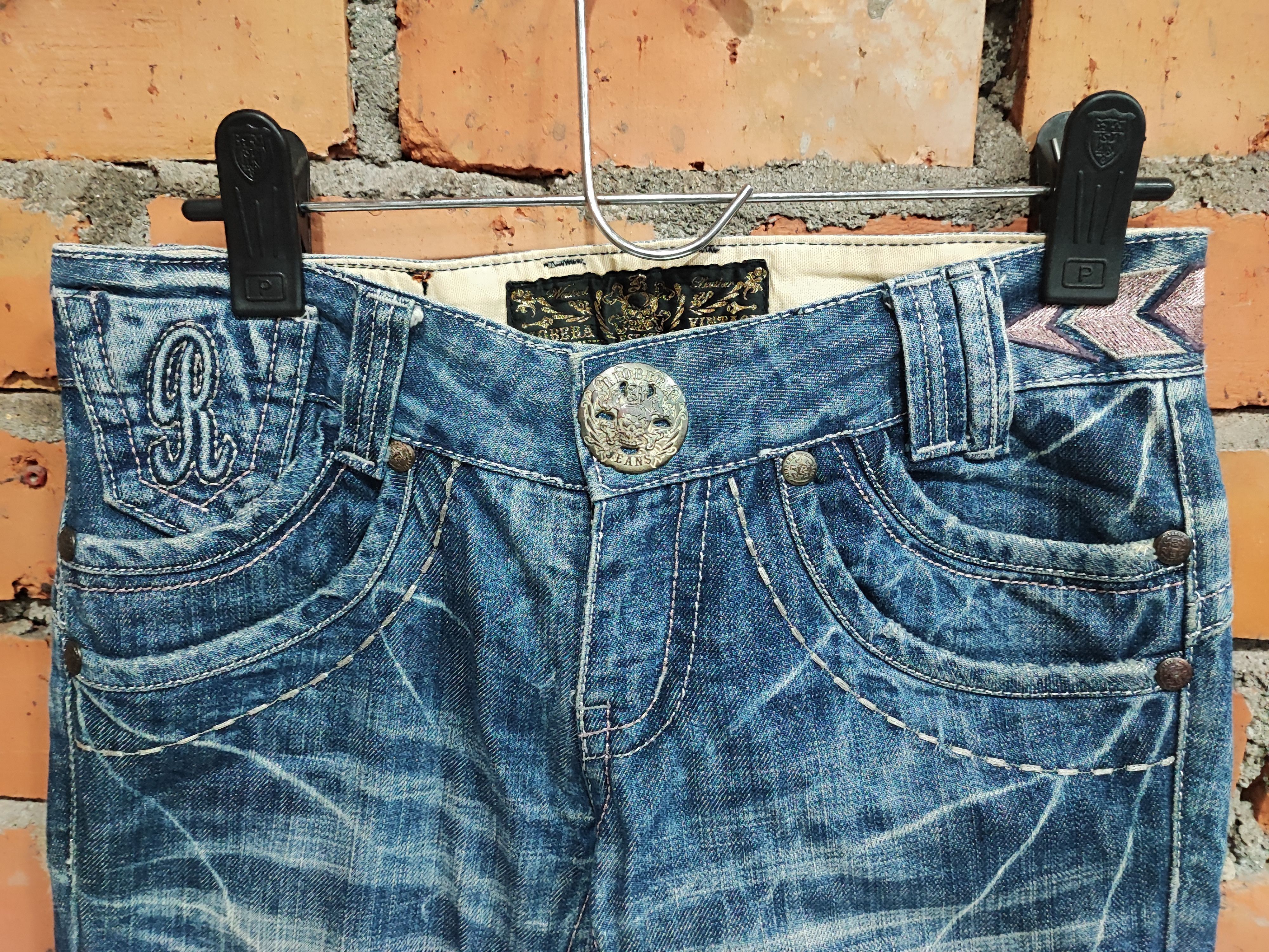 Ed Hardy Y2K Vintage RIOBERA GOTHIC FLARE JEANS Size US 30 / EU 46 - 5 Thumbnail