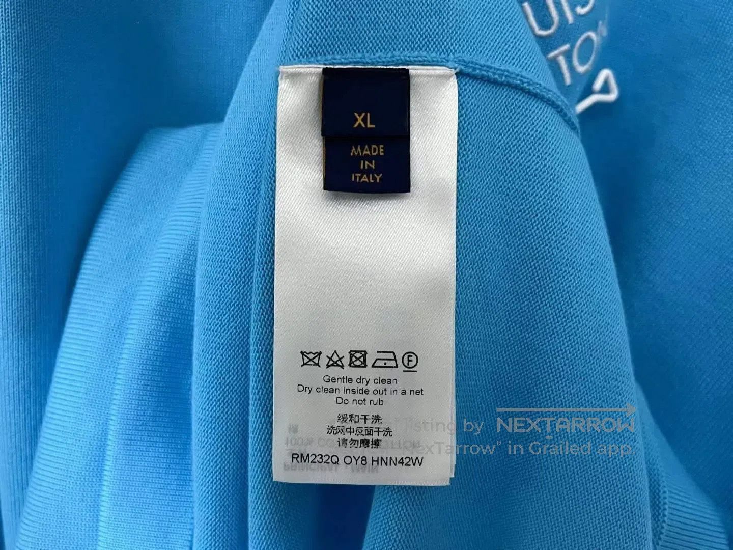 Louis Vuitton Louis Vuitton Blue Pinpoint Knit Short-sleeve T-shirt| Size US XL / EU 56 / 4 - 3 Thumbnail