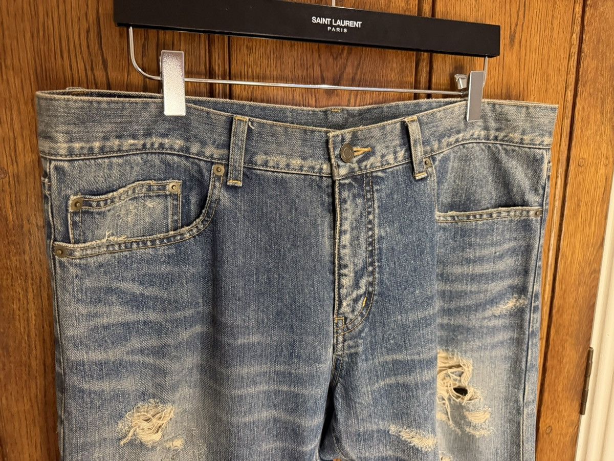 Saint Laurent Paris FW13 Holy Grail Saint Laurent crash Hedi jeans 36 skinny d02 Size US 36 / EU 52 - 12 Thumbnail