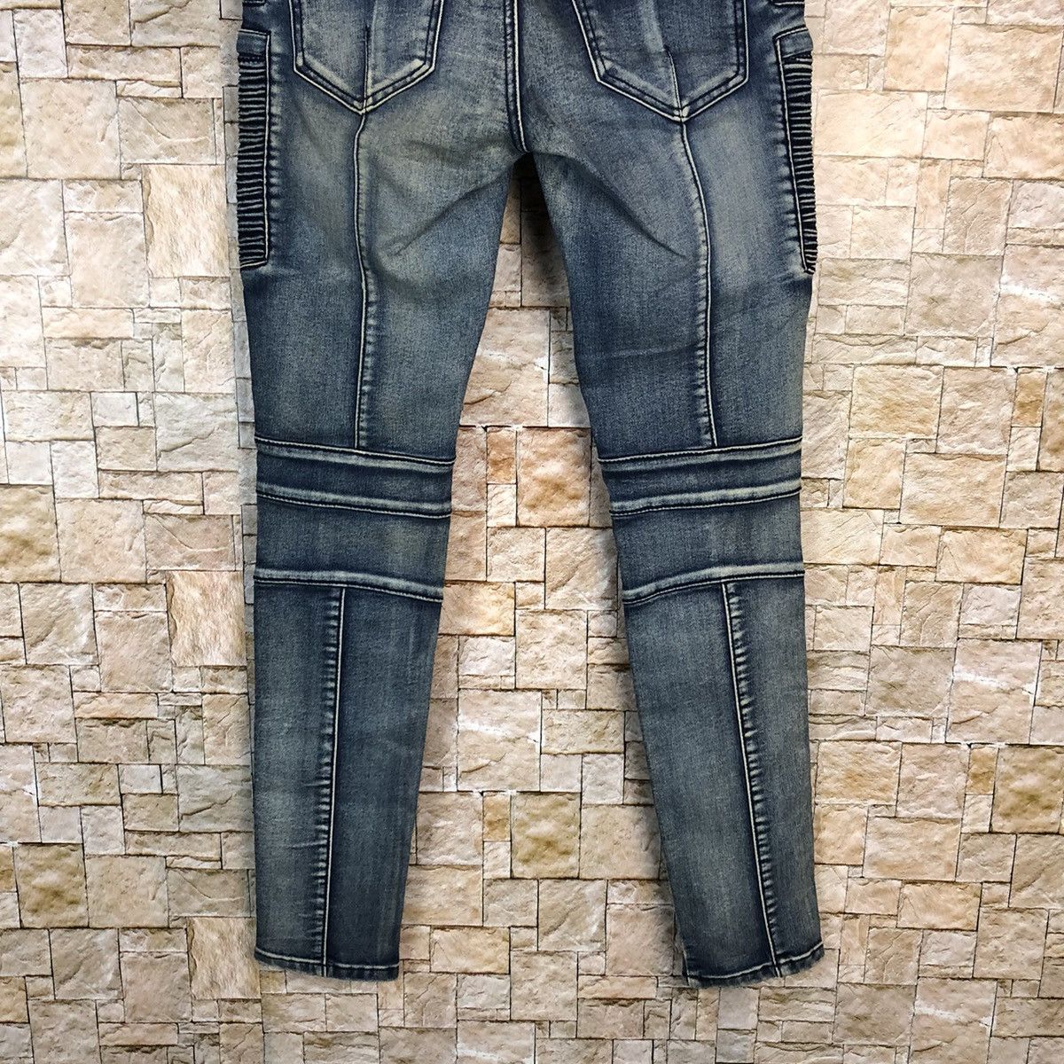 Japanese Brand Japan faded Blue Slim Fit bikers denim Jeans #A741 Size 26" / US 2 / IT 38 - 18 Thumbnail