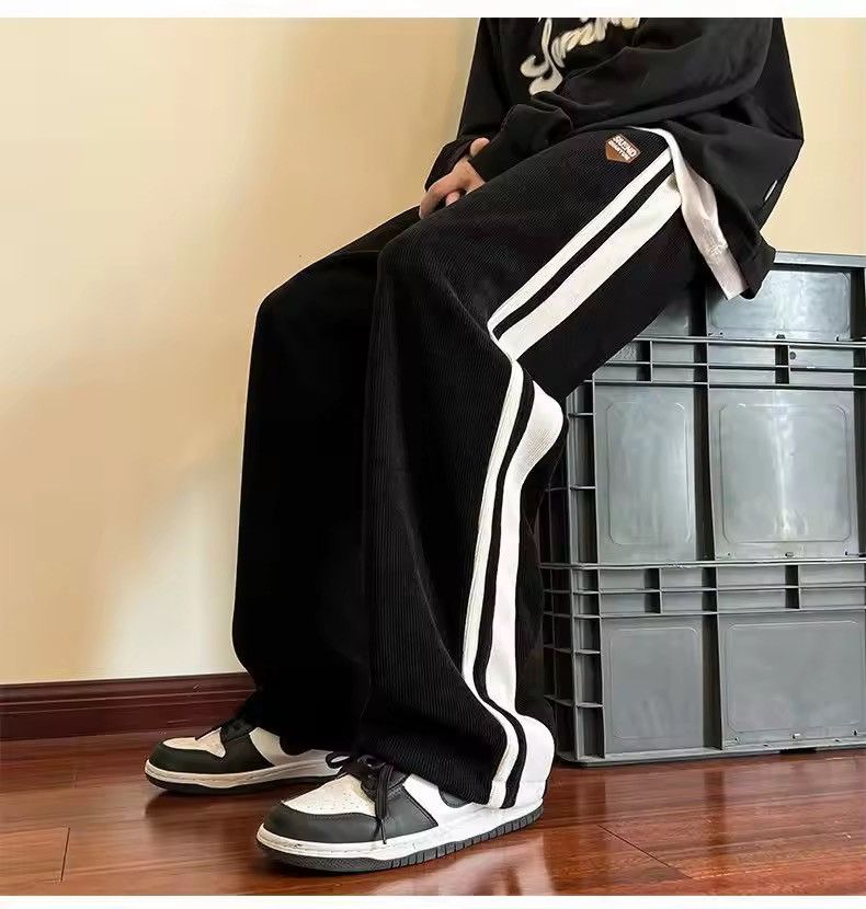 Japanese Brand Casual Pants Loose Color Blo Striped Wide Leg Sweatpant Size US 28 / EU 44 - 6 Thumbnail