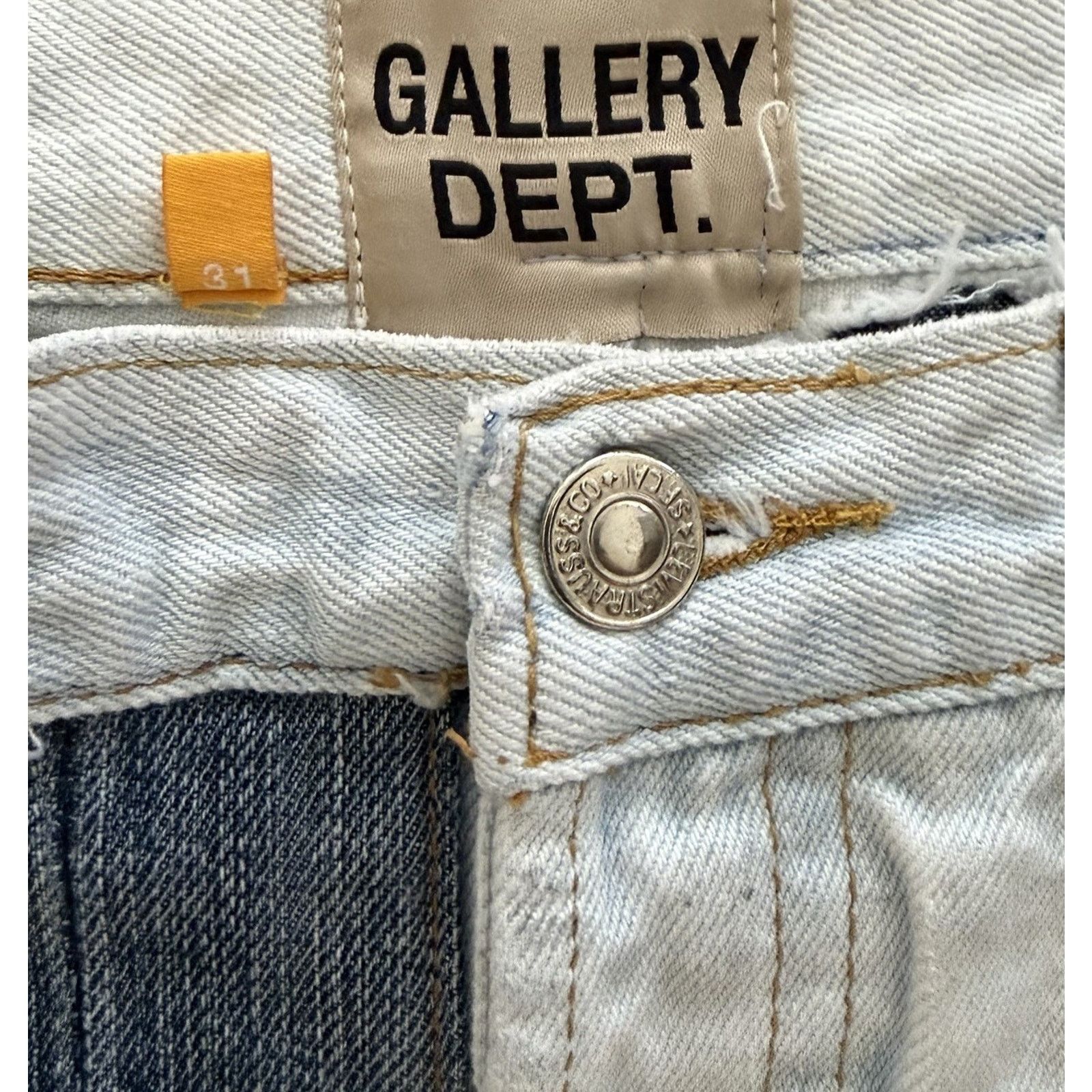 Gallery Dept. Size 31 - Gallery Dept Ken Denim Distressed Patchwork Size US 31 - 3 Thumbnail