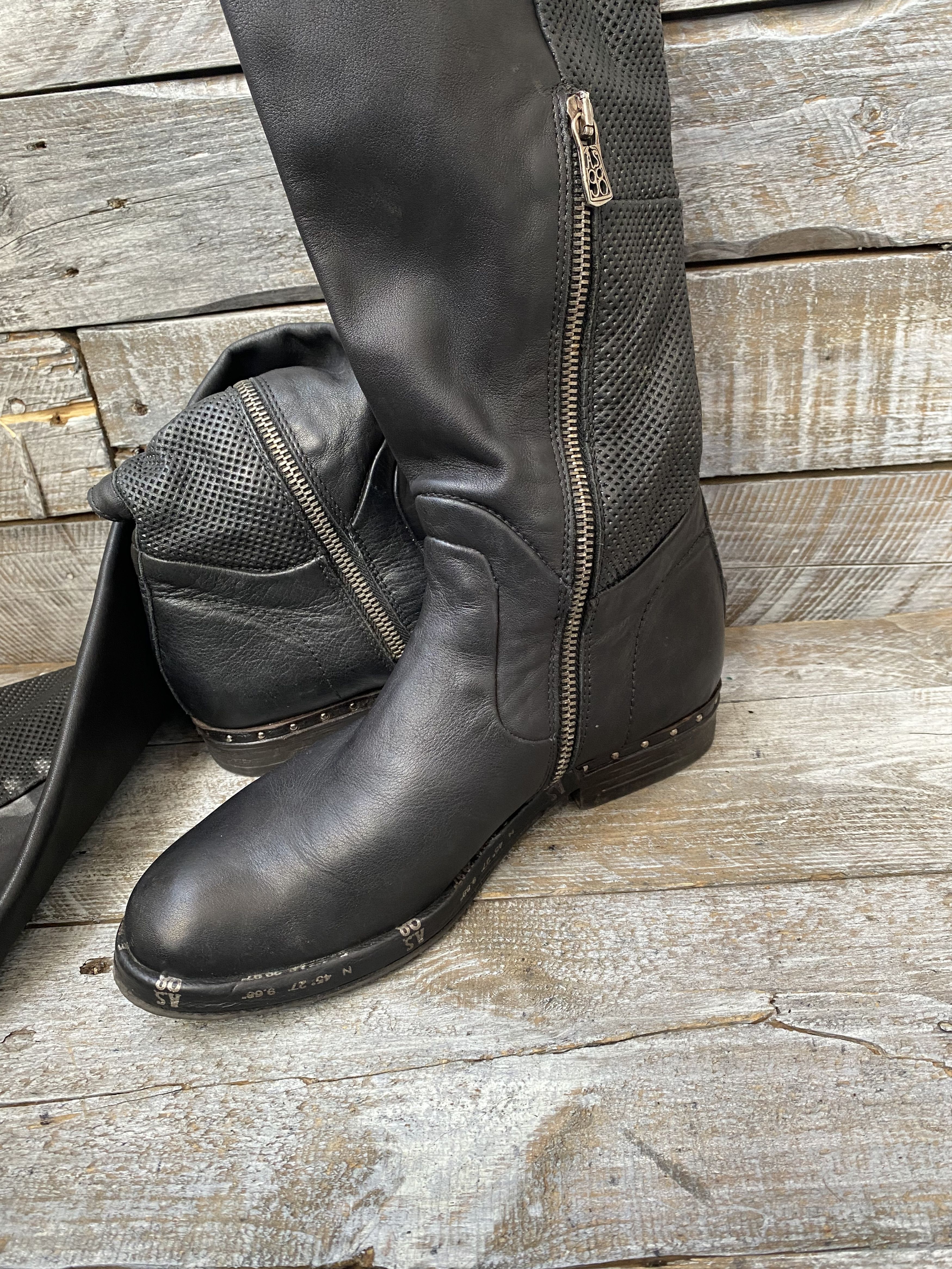 A.S.98 A.S.98 knee high grunge leather boots sz 37 Size US 6.5 / IT 36.5 - 10 Thumbnail