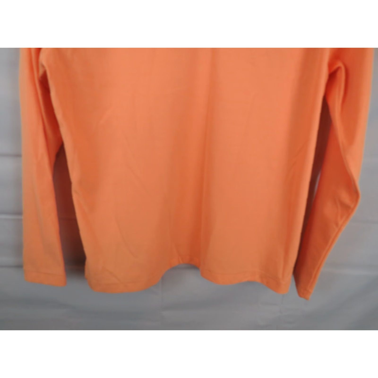 Vintage VINTAGE polyester top shirt orange 1960-70s size 44 zip collar Henley Size M / US 6-8 / IT 42-44 - 2 Thumbnail