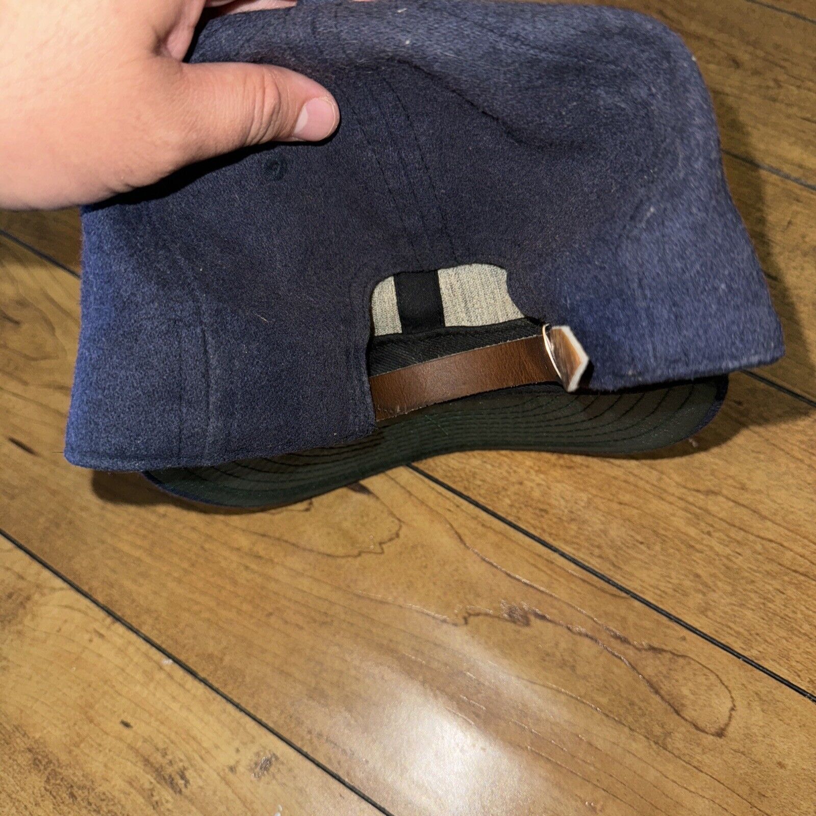 Japanese Brand × Vintage Wool Fielders Choice Strap Back Navy Blue Adjustable Hat USA Size ONE SIZE - 4 Thumbnail