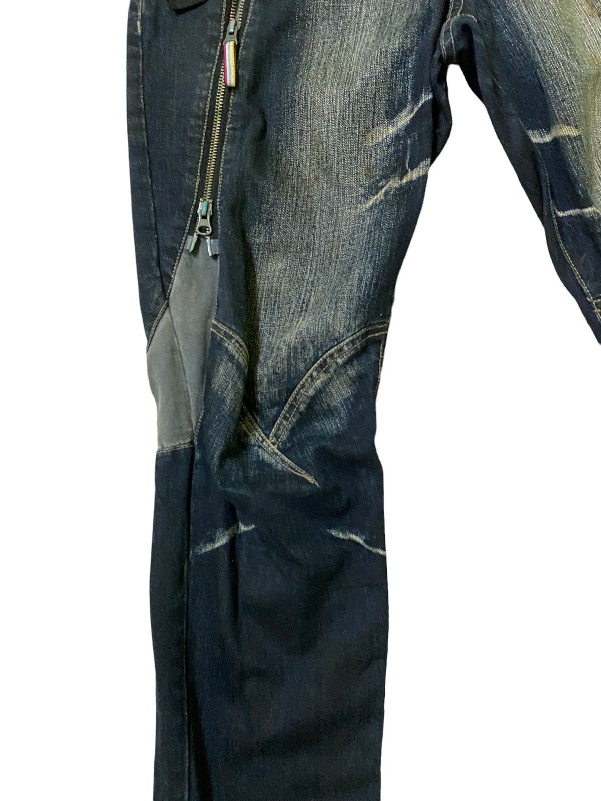 Japanese Brand Vintage PPFM Multi Zipper Hybrid Bondage Denim Pants Size US 33 - 8 Thumbnail