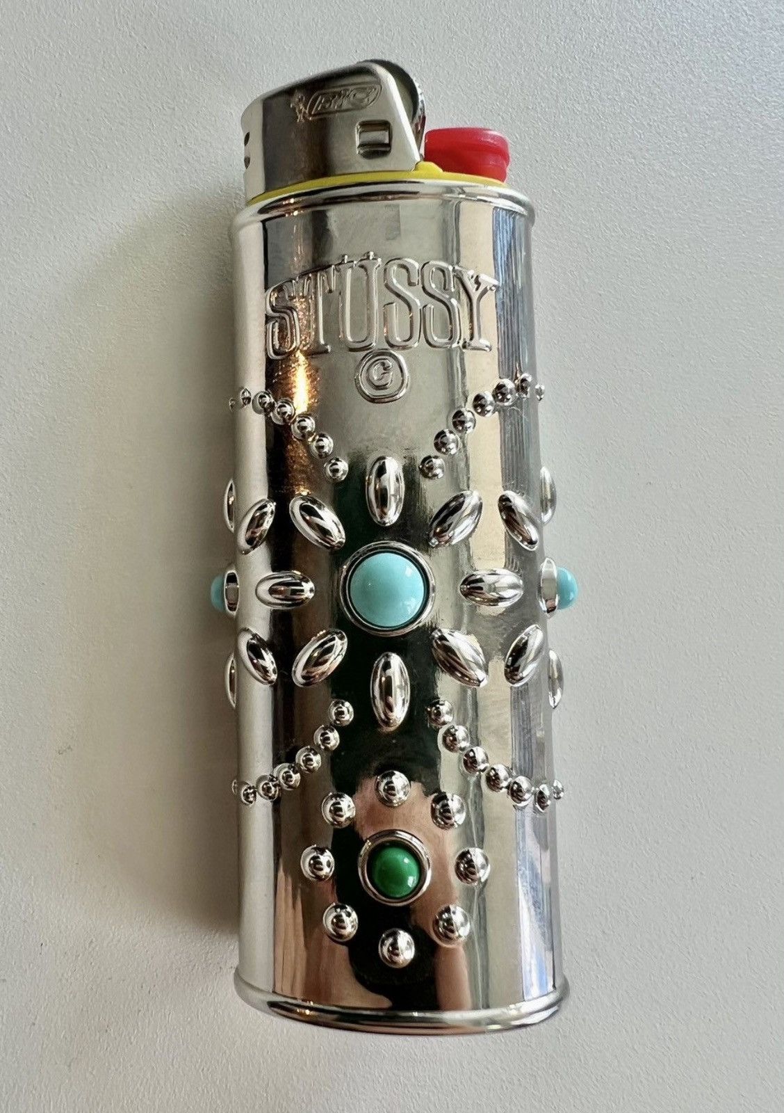 Stussy Stussy Metal Bejeweled Lighter Case ‘Silver’ Size ONE SIZE - 3 Thumbnail