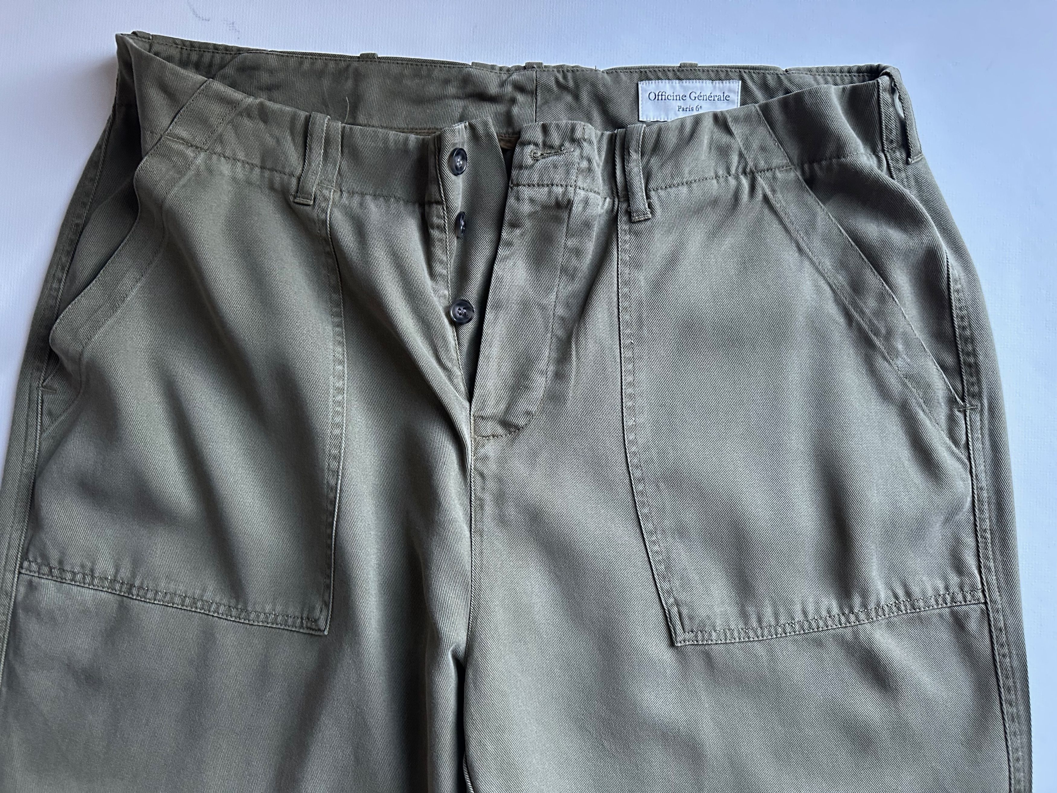 Officine Generale Officine Generale Gregoire Pants - Olive - Size 54 Size US 38 / EU 54 - 2 Thumbnail
