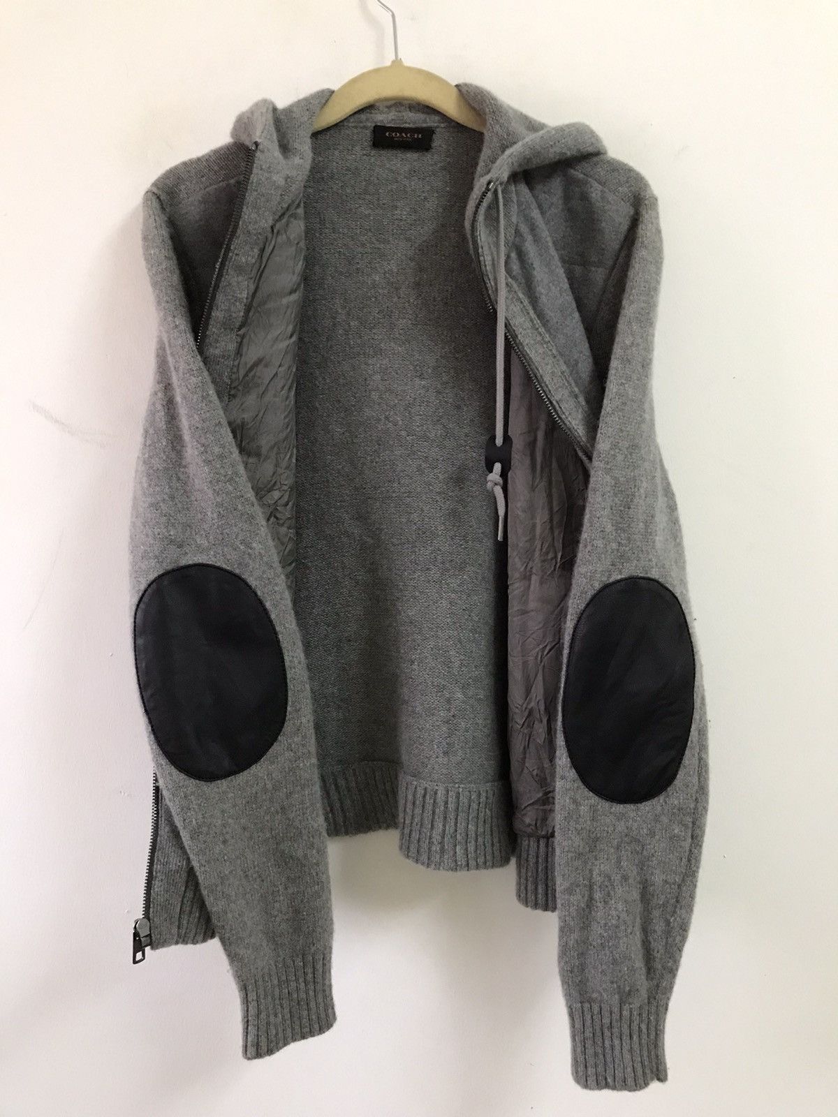 Coach Wool Zip Hooded Sweater