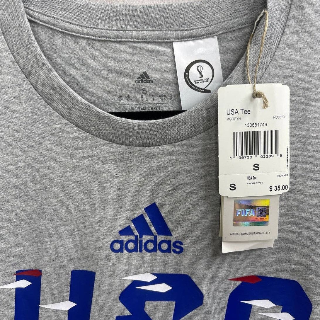 Adidas NWT Adidas FIFA World Cup 2022 Grey USA Tee Mens Sz S HD6373 Size US S / EU 44-46 / 1 - 4 Thumbnail